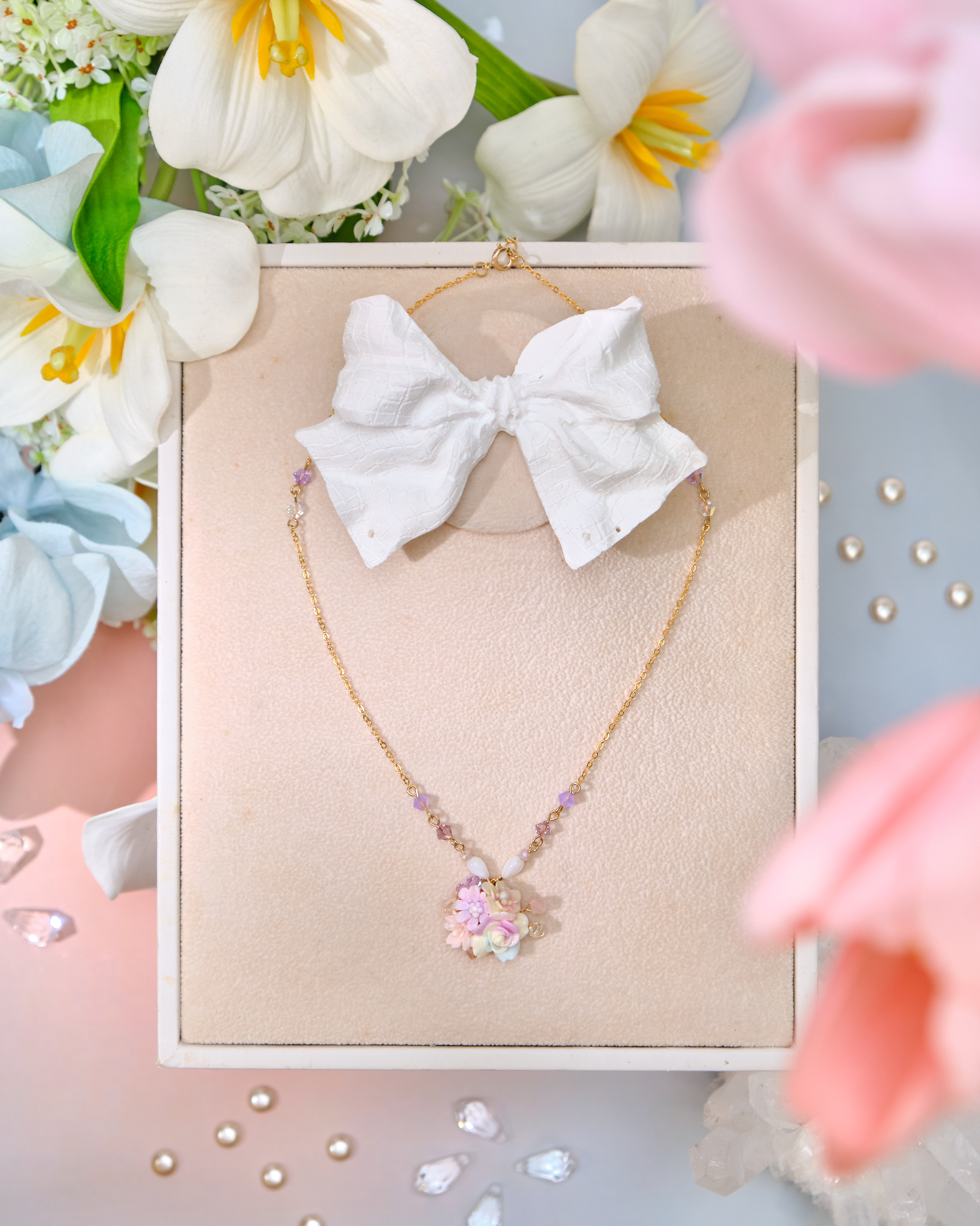 12686 Elegant Small Bouquet S925 Clavicle Necklace
