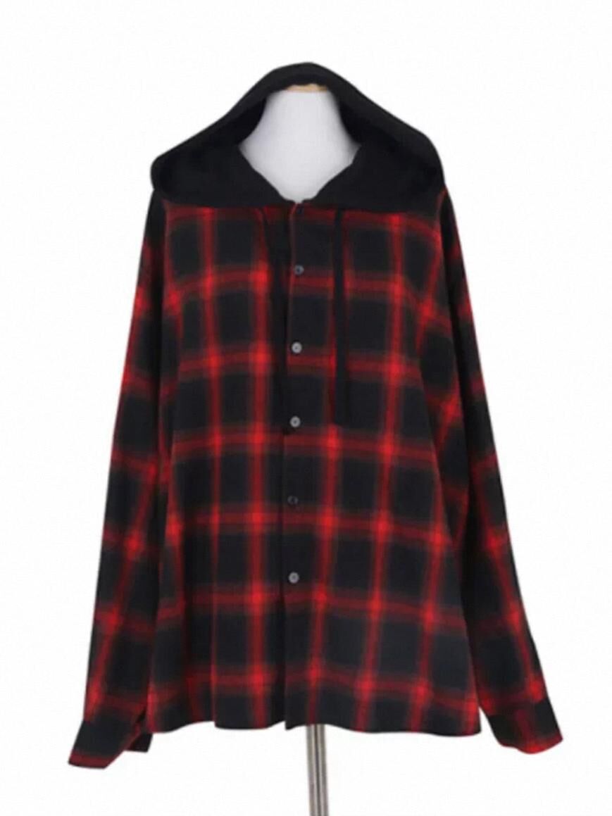 格仔連帽長袖恤衫 GARMENTS-044JK