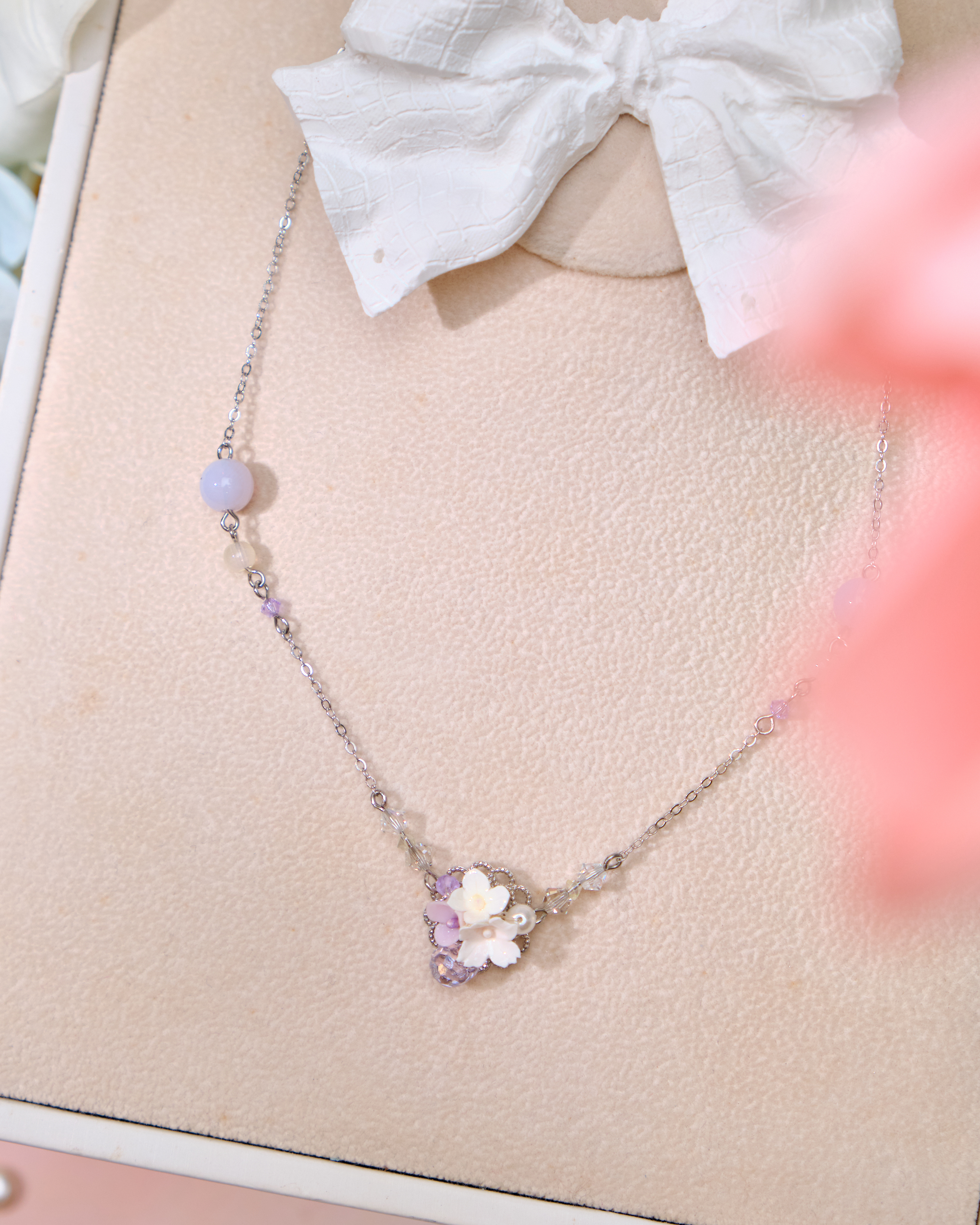 12683 清雅小花束S925鎖骨項鏈