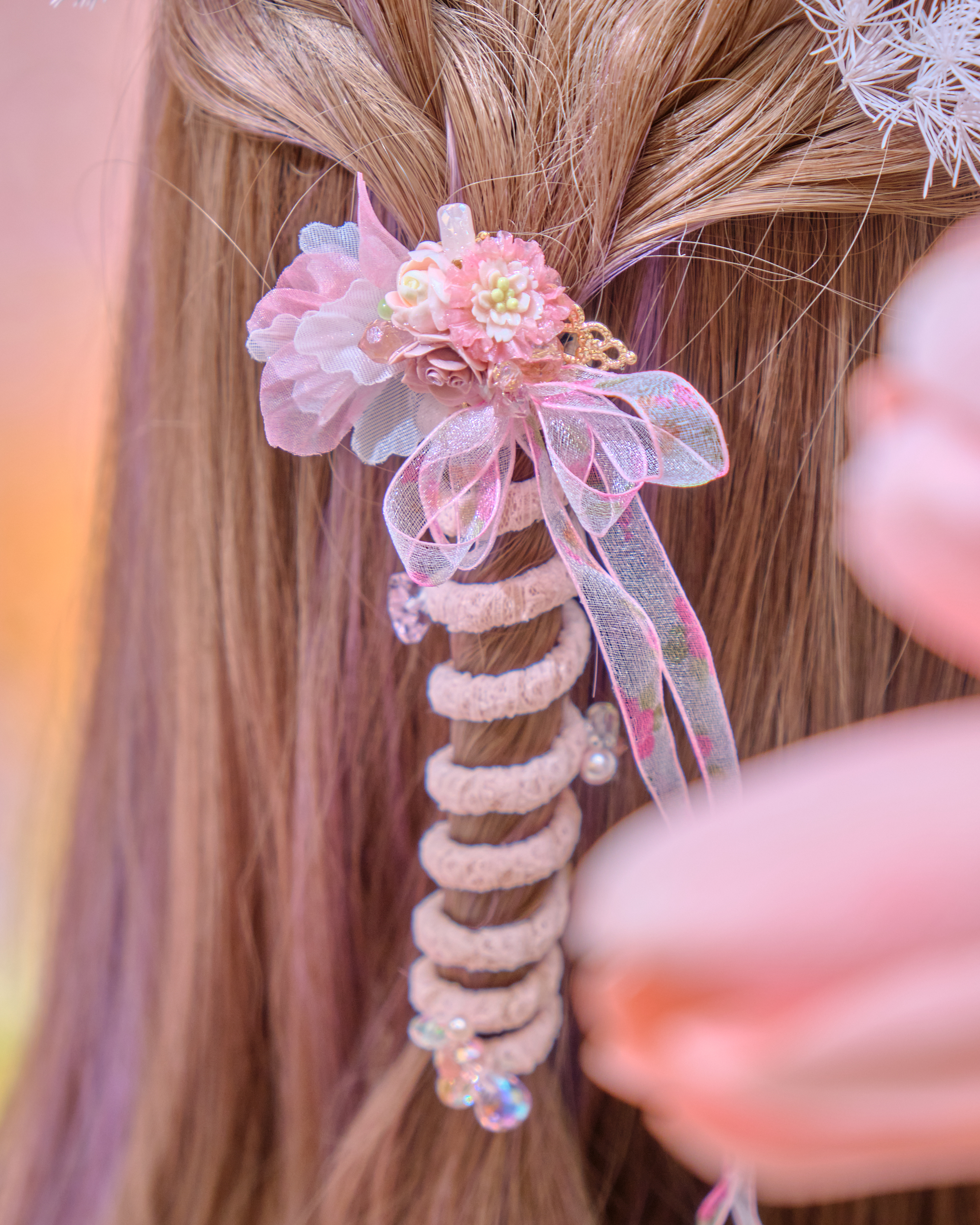 12707 Exclusive Hide-and-Seek Playful Phone Cord Ponytail Hook