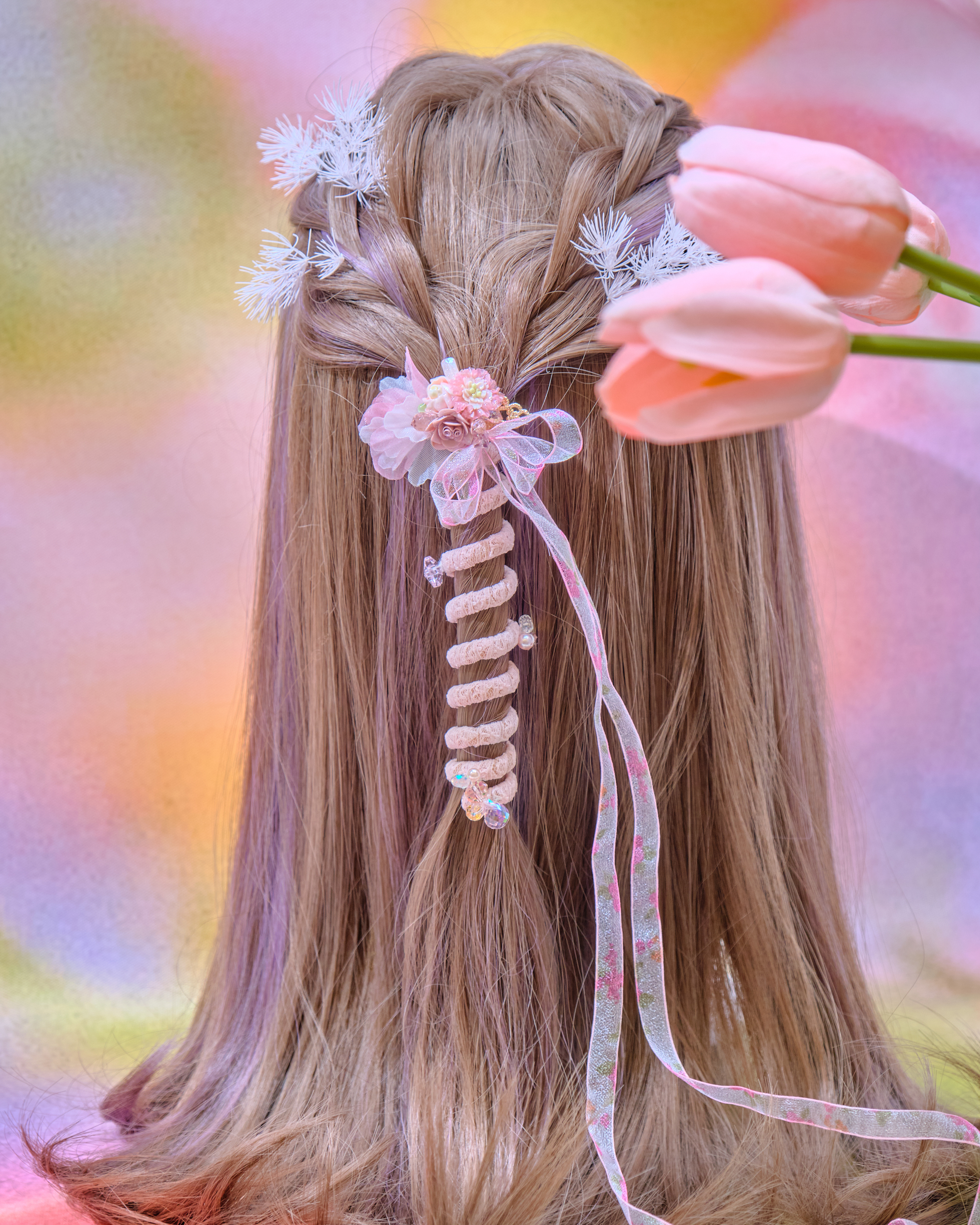 12707 Exclusive Hide-and-Seek Playful Phone Cord Ponytail Hook