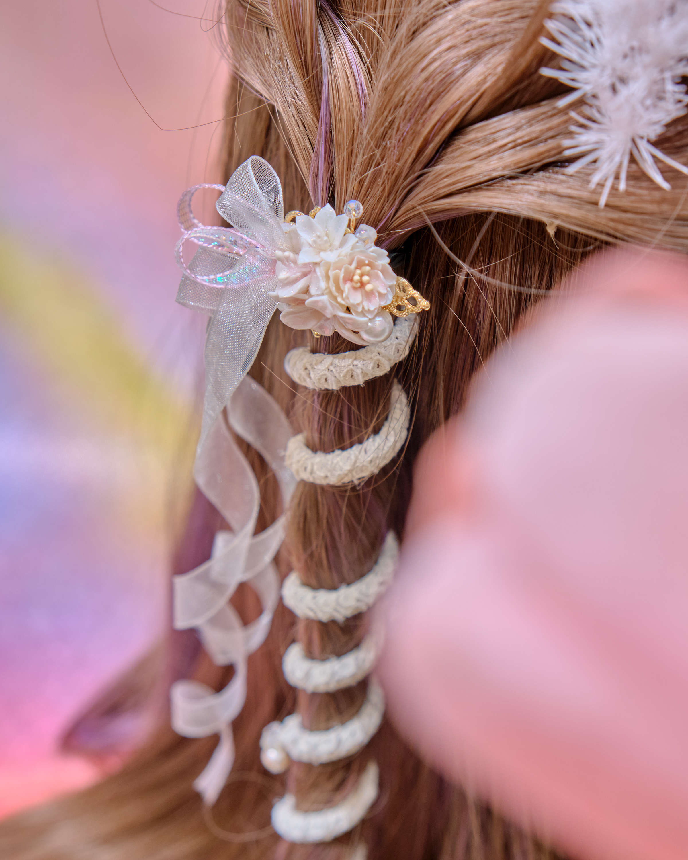 12703 別注版捉迷藏俏皮電話線馬尾夾