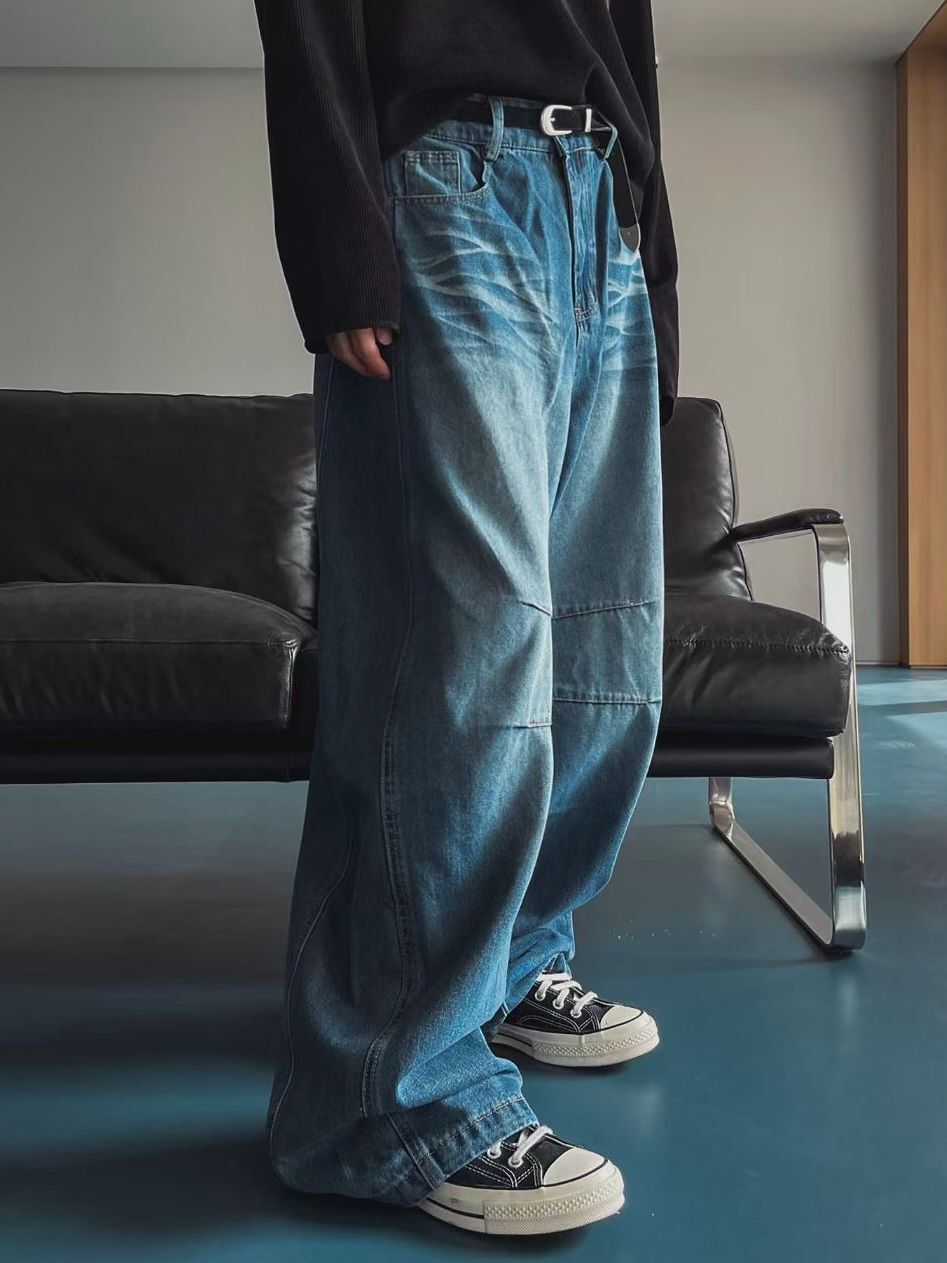 洗水淨色鬆身牛仔褲 GARMENTS-048P