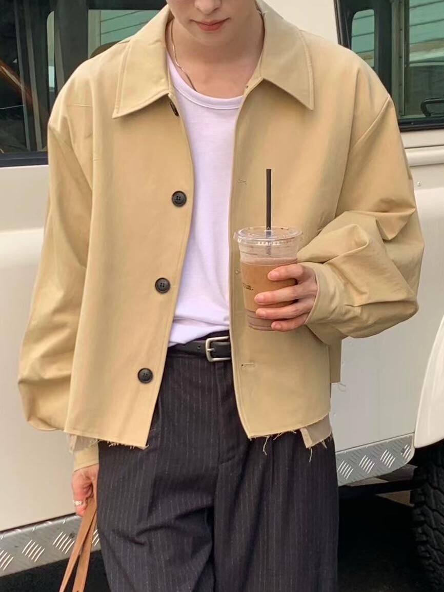 淨色反領開胸外套 GARMENTS-050JK