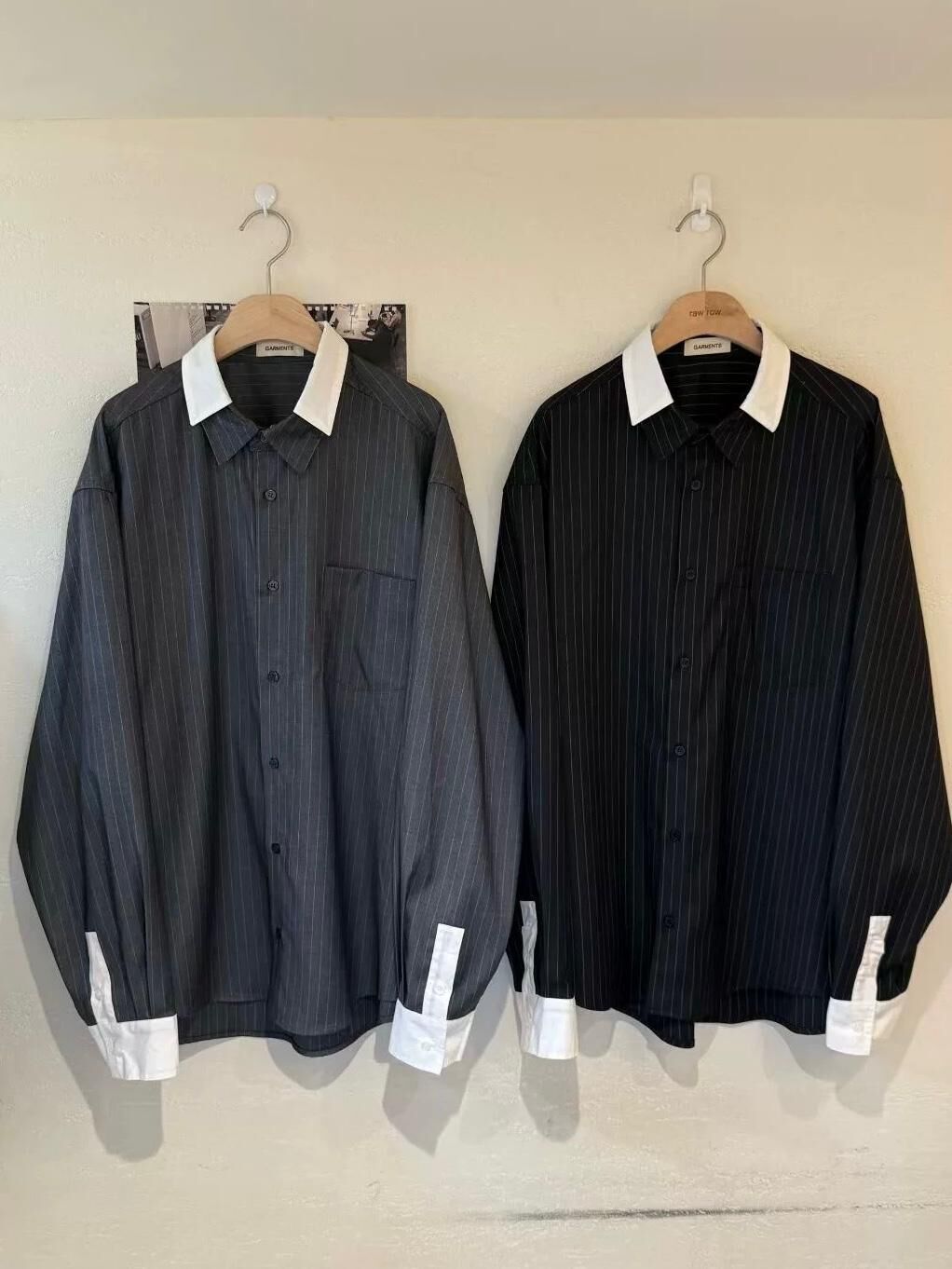 暗直紋長袖恤衫 GARMENTS-051S