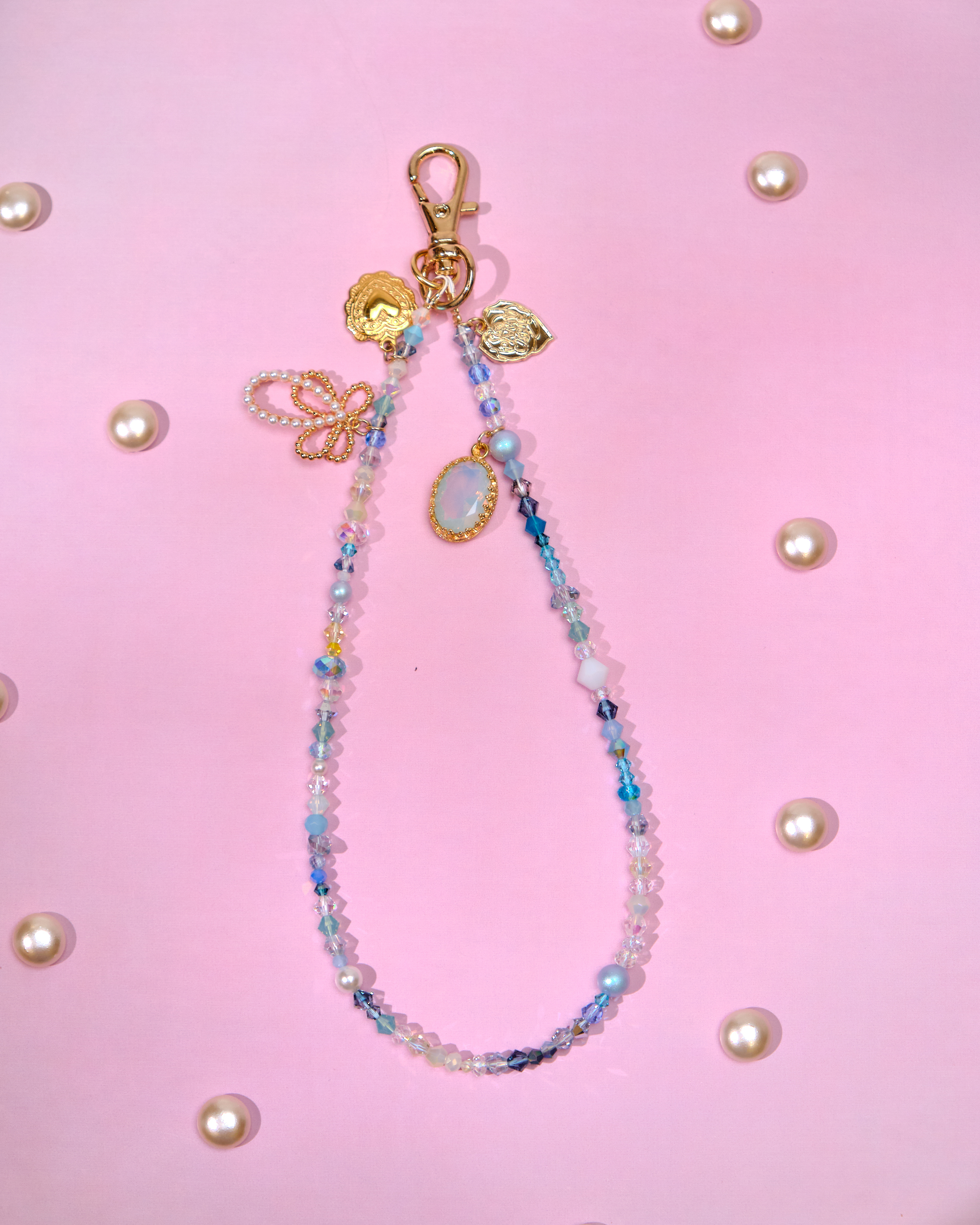 12761 Candy-Colored Crystal Pendant Phone/Bag Charm