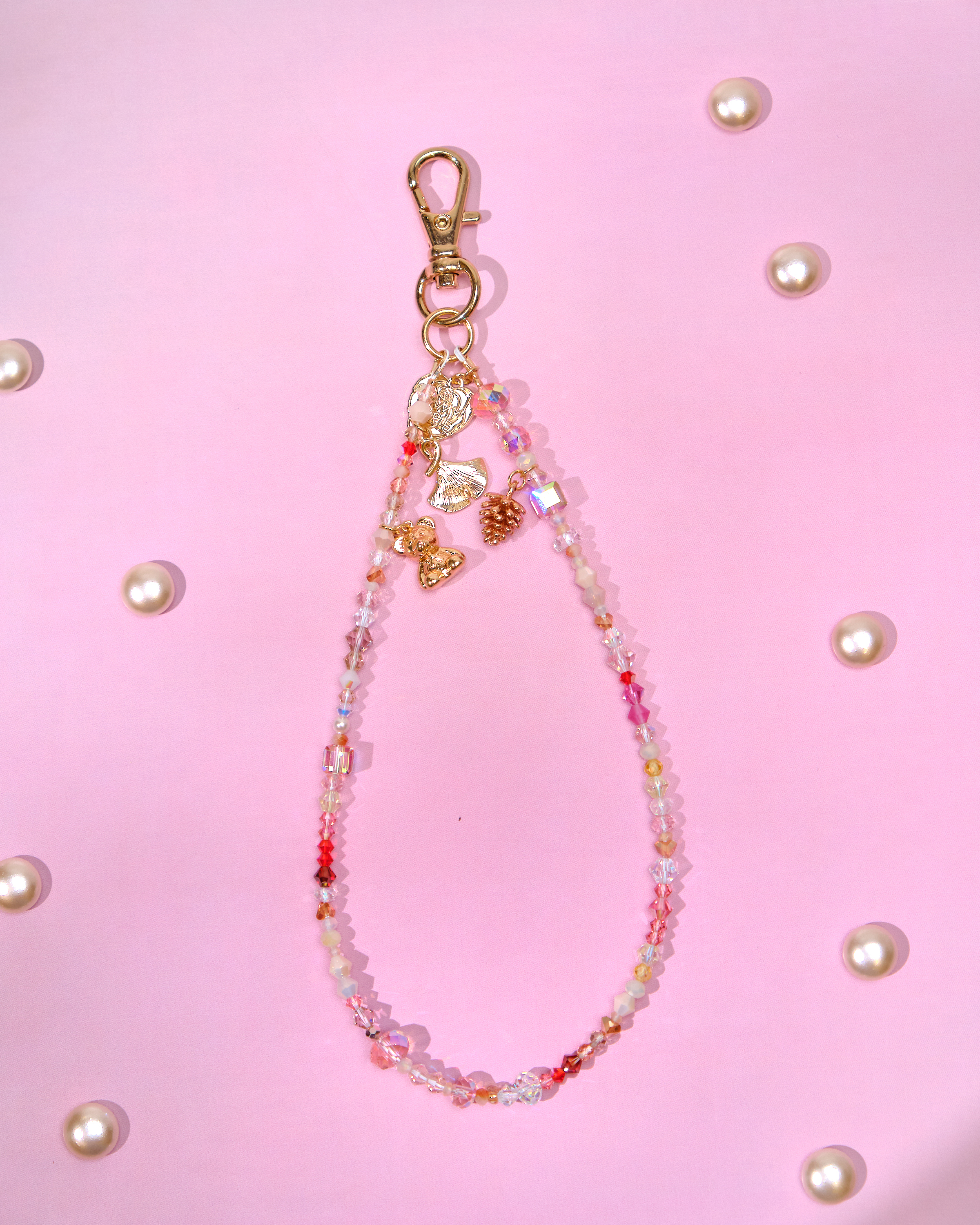 12760 Candy-Colored Crystal Pendant Phone/Bag Charm