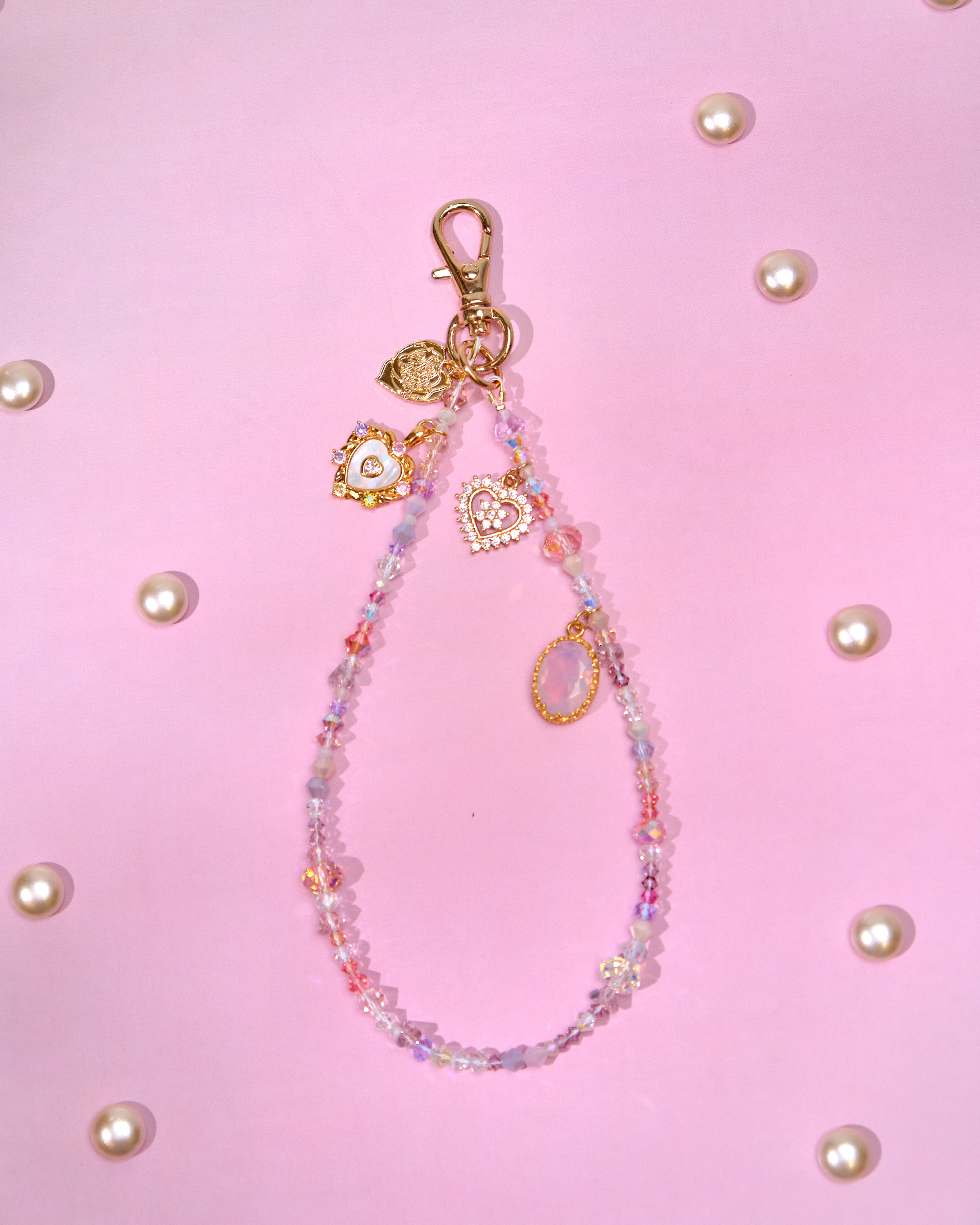 12759 Candy-Colored Crystal Pendant Phone/Bag Charm