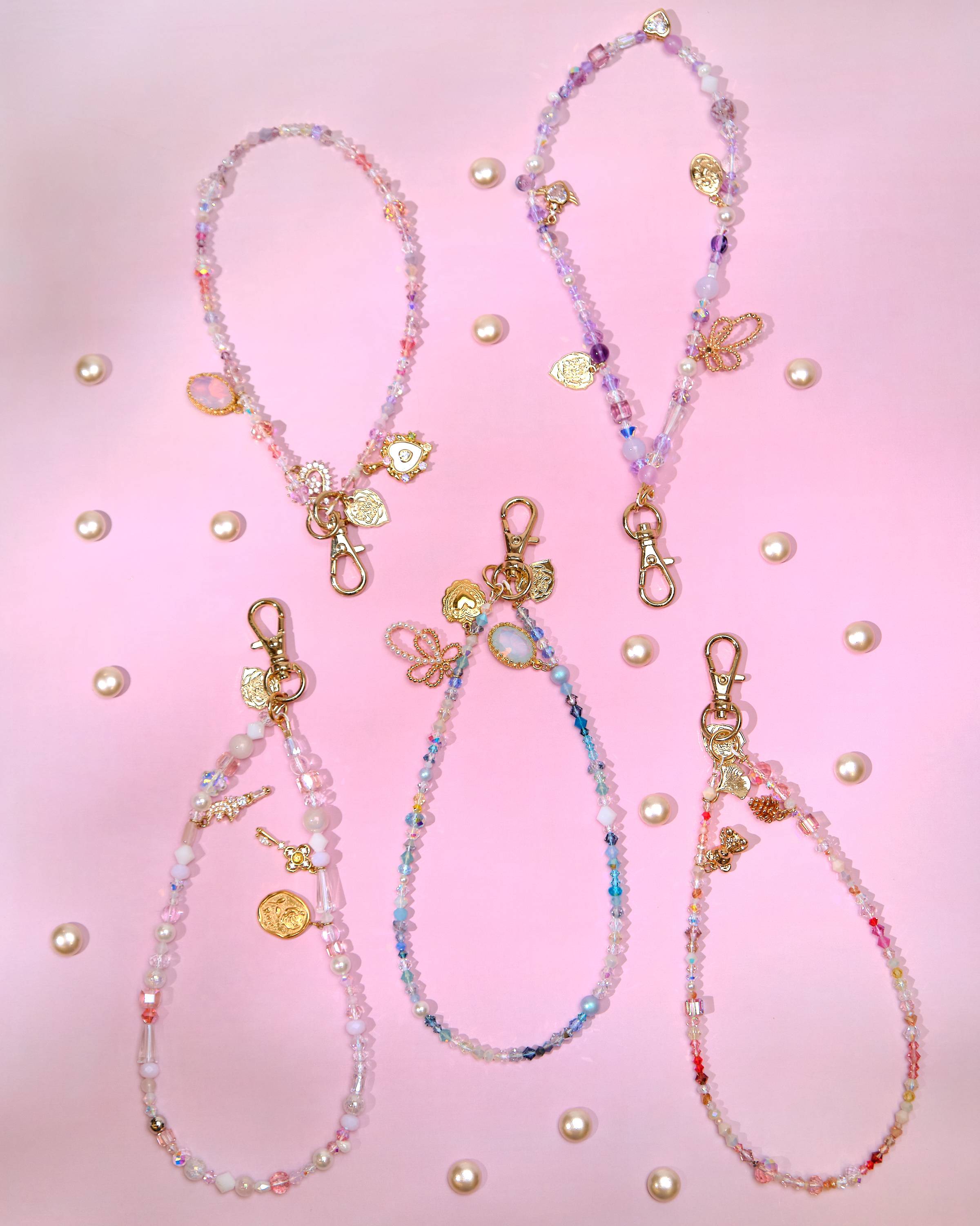 12758 Candy-Colored Crystal Pendant Phone/Bag Charm