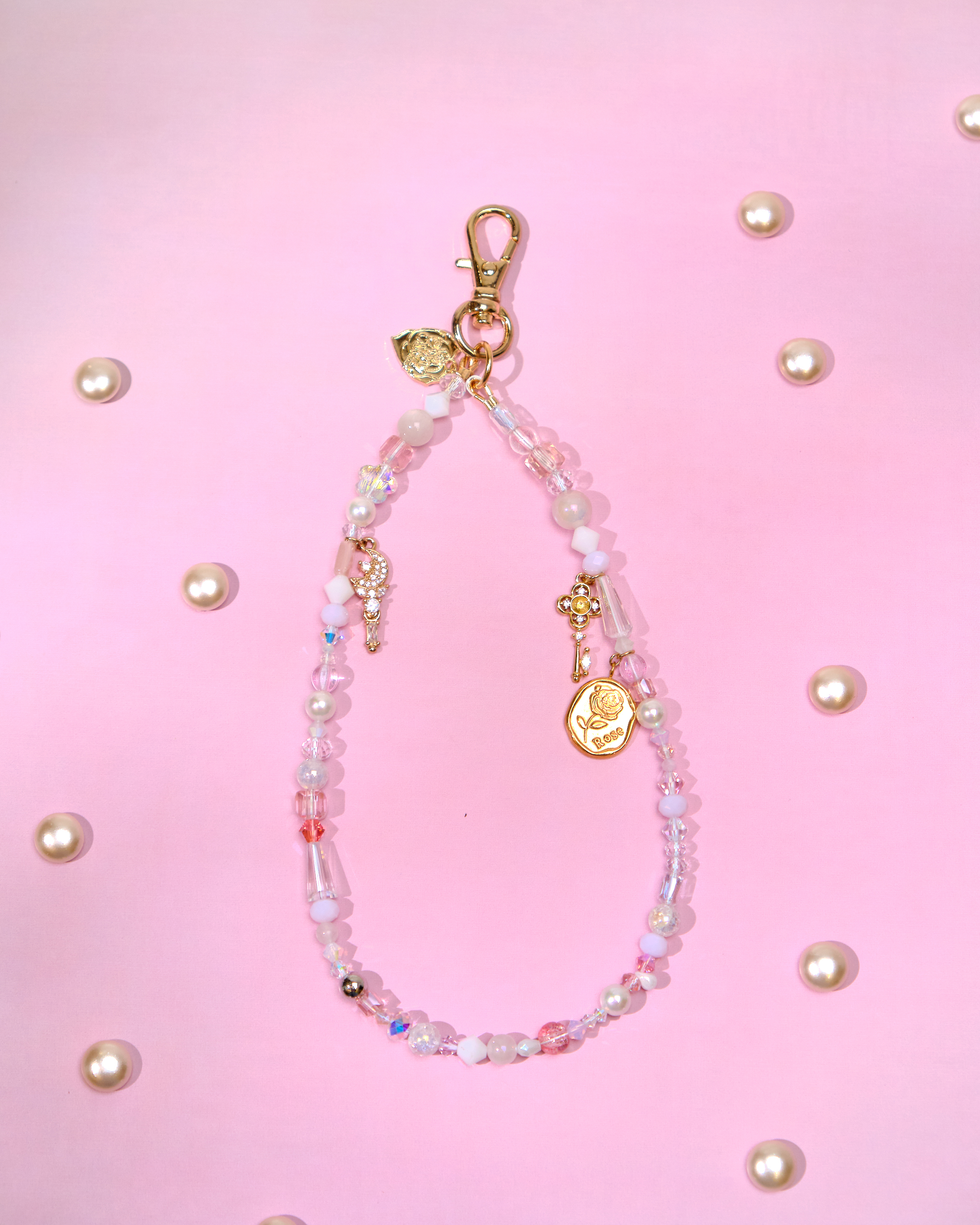 12758 Candy-Colored Crystal Pendant Phone/Bag Charm