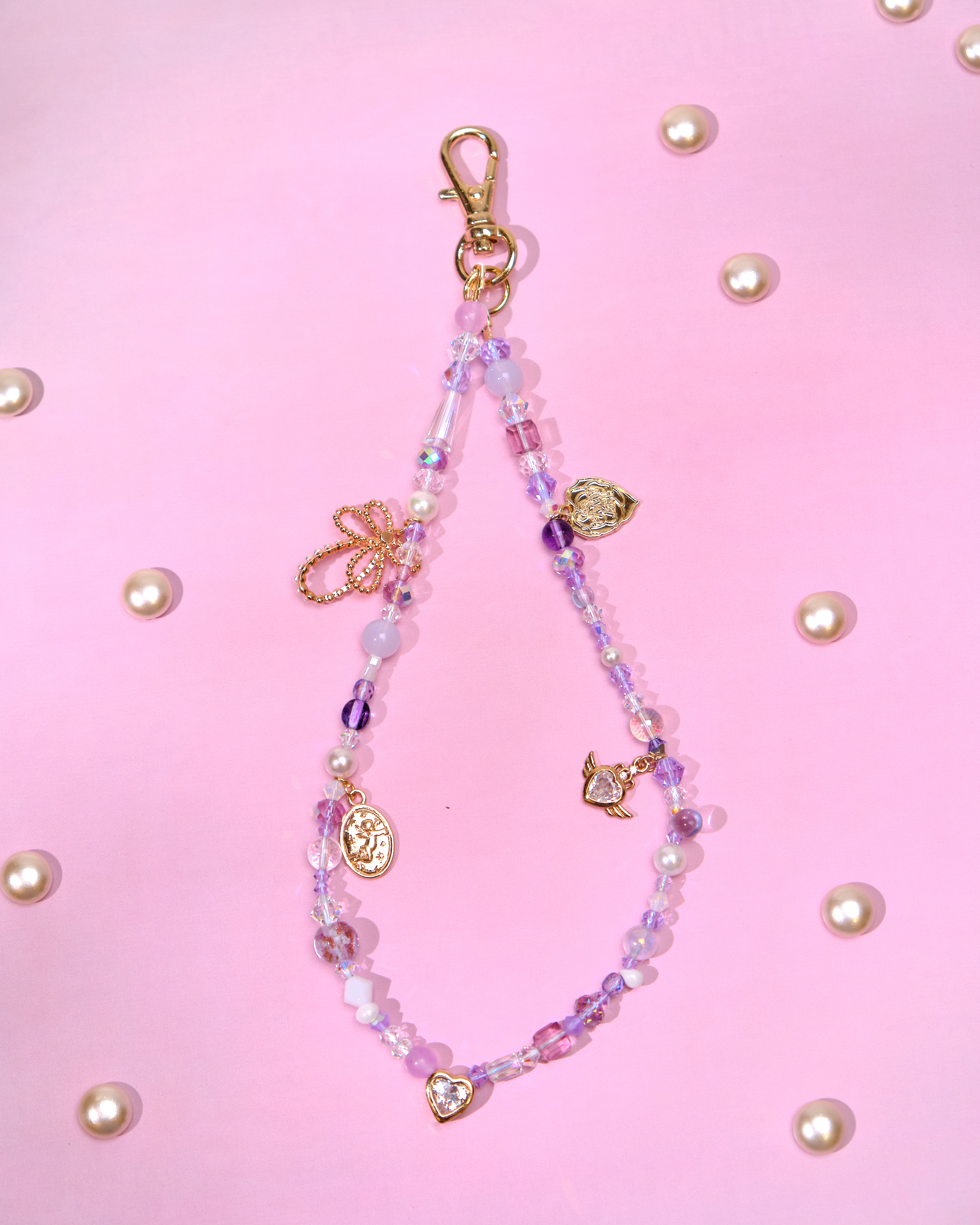 12757 Candy-Colored Crystal Pendant Phone/Bag Charm