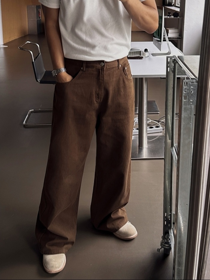 Mod 棉質寬鬆休閒褲