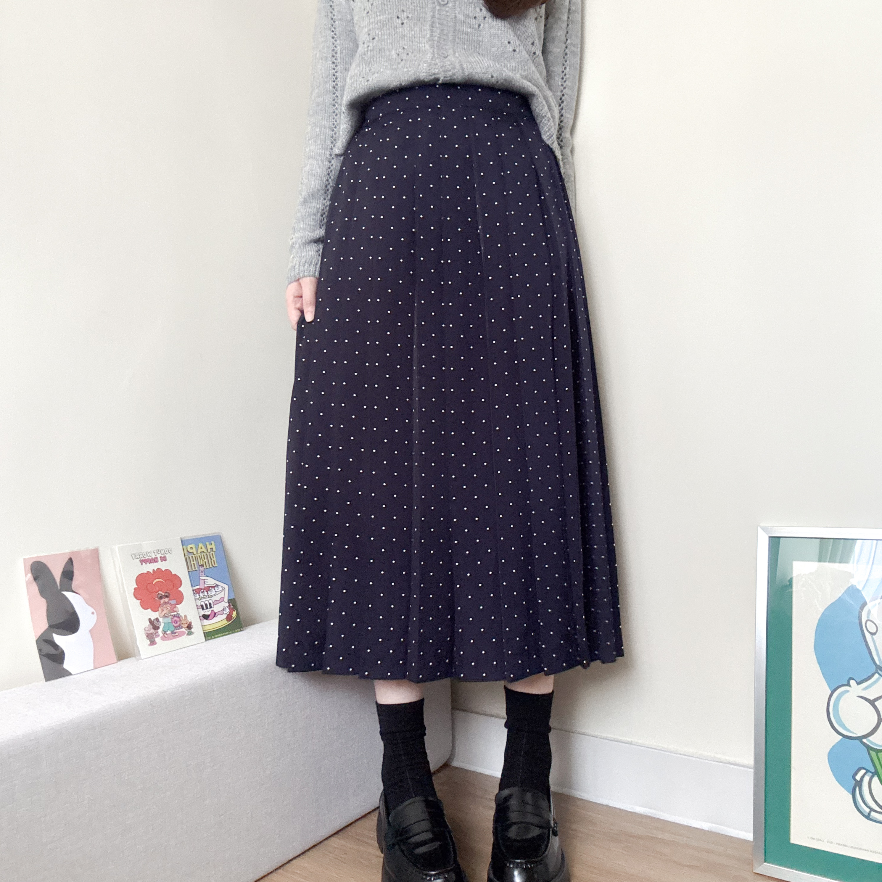 點點雪紡百褶裙