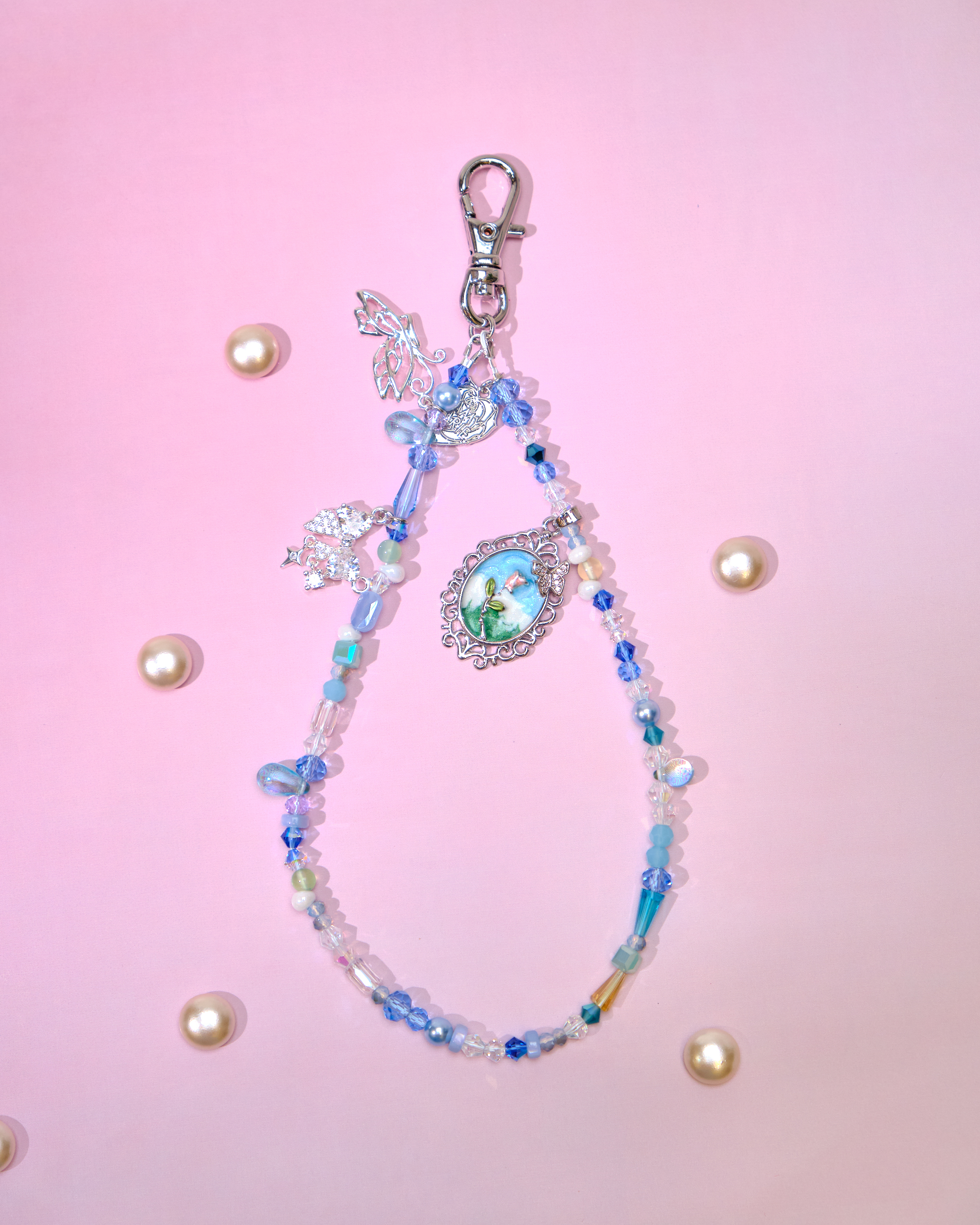 12755 Candy-Colored Crystal Pendant Phone/Bag Charm