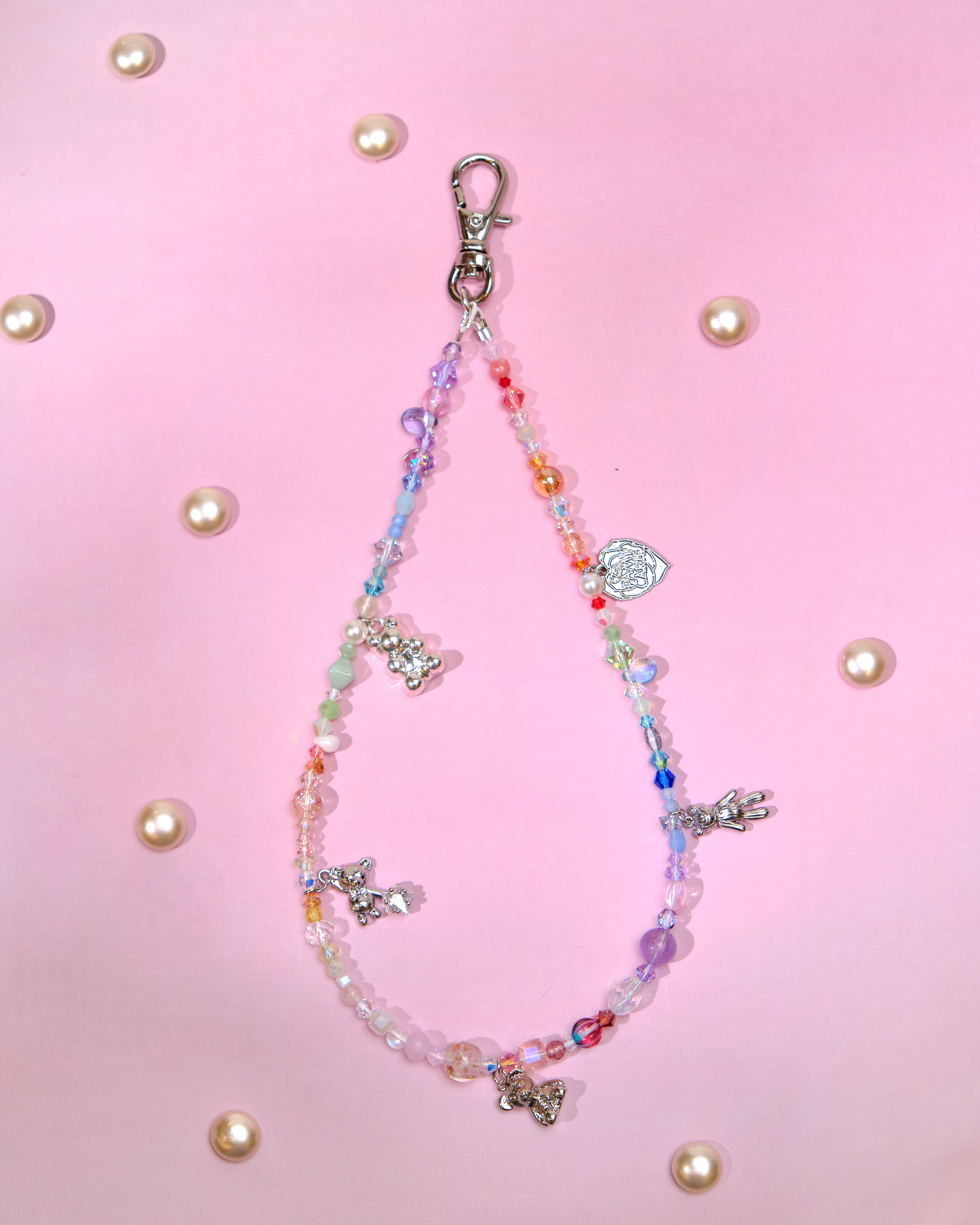 12753 Candy-Colored Crystal Pendant Phone/Bag Charm