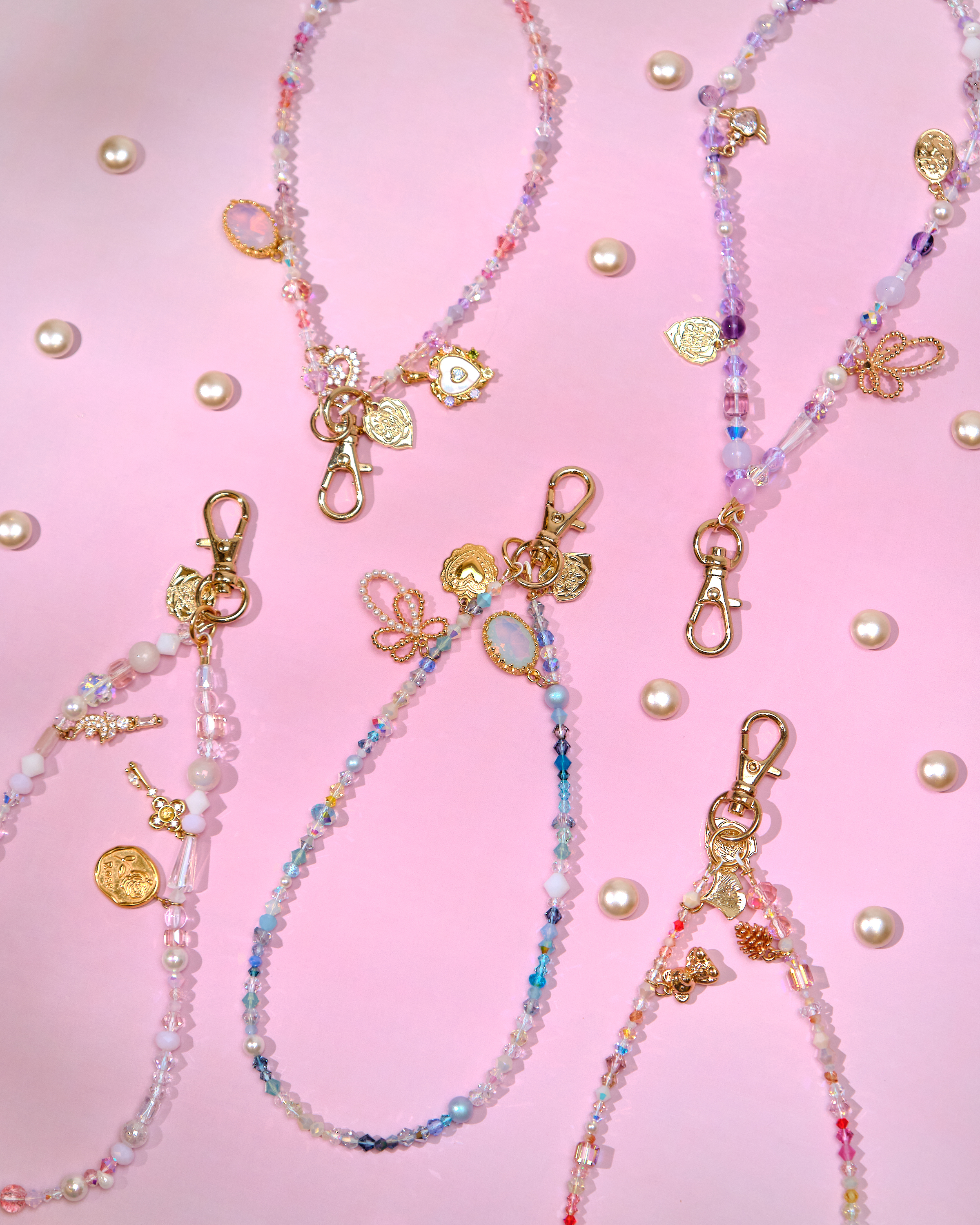 12753 Candy-Colored Crystal Pendant Phone/Bag Charm