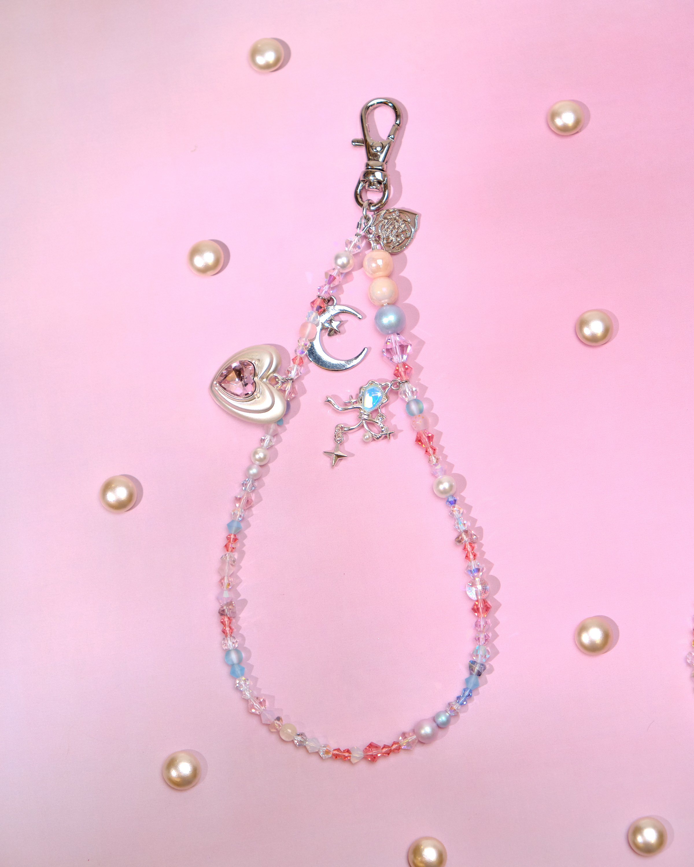 12752 Candy-Colored Crystal Pendant Phone/Bag Charm