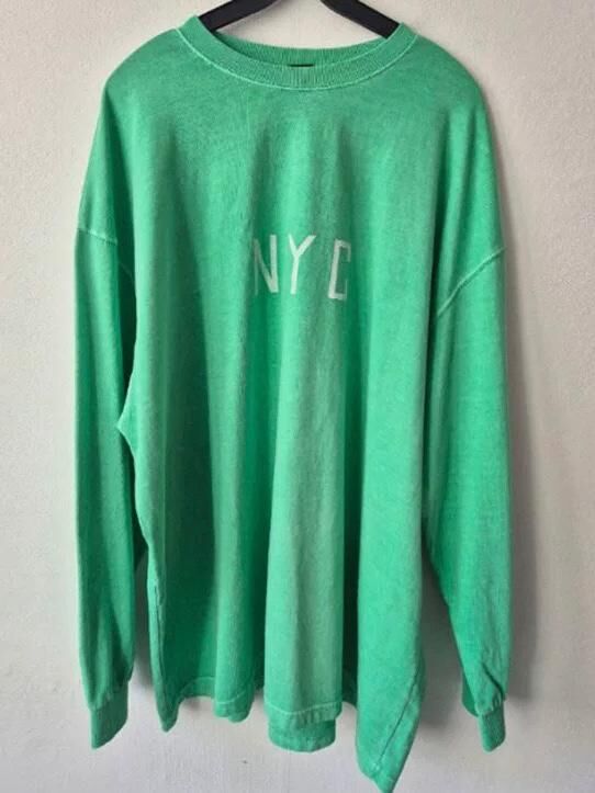 洗水英文字長袖衫 manhattans-046T