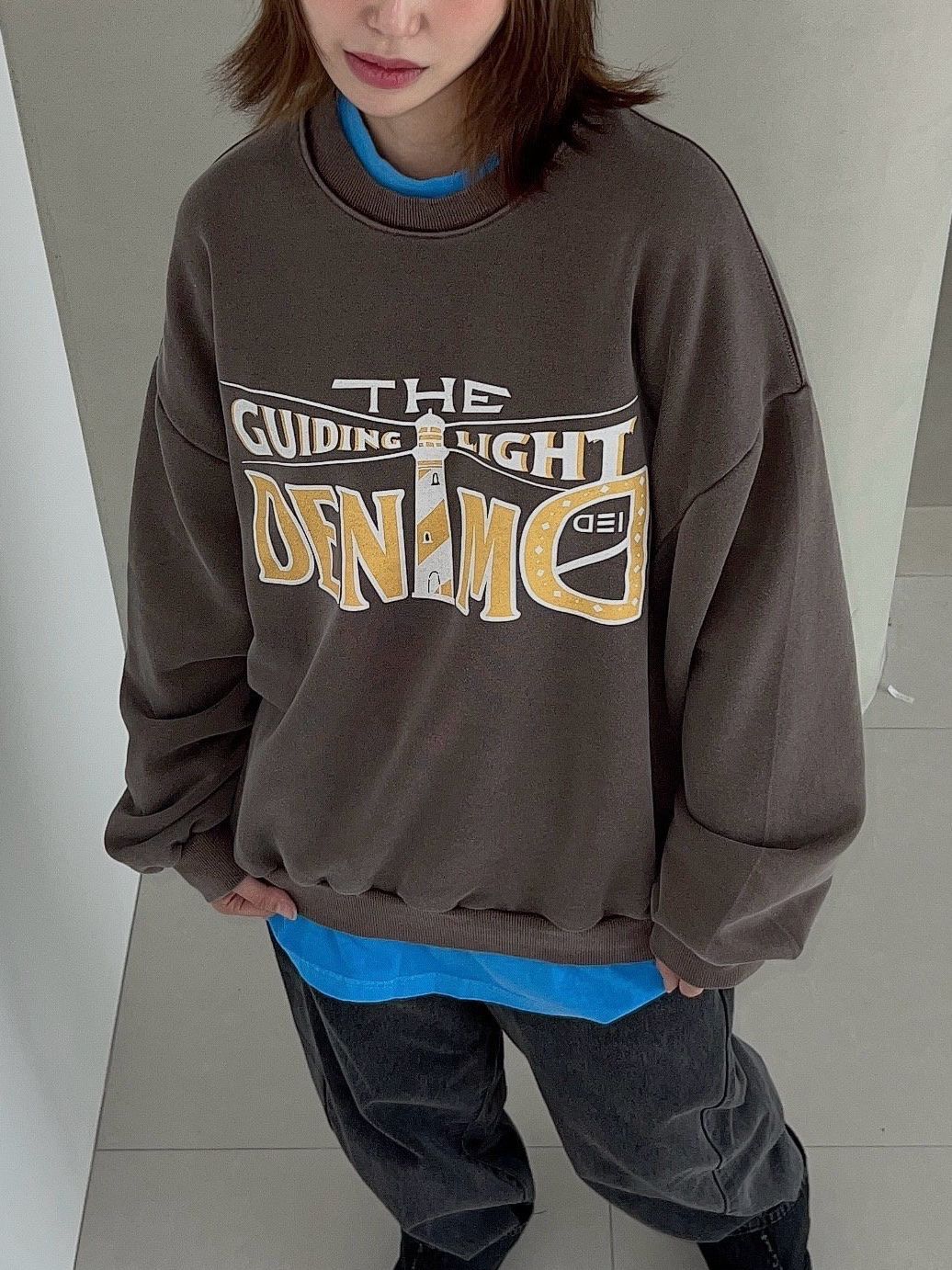 洗水英文字衛衣 manhattans-049T