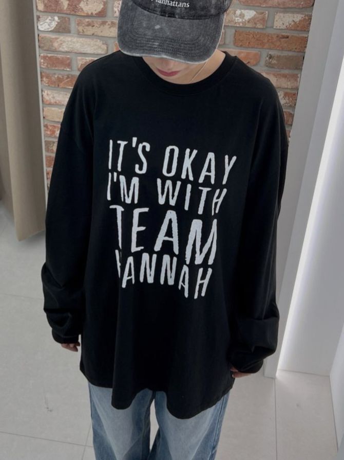 英文字長袖衫 manhattans-050T