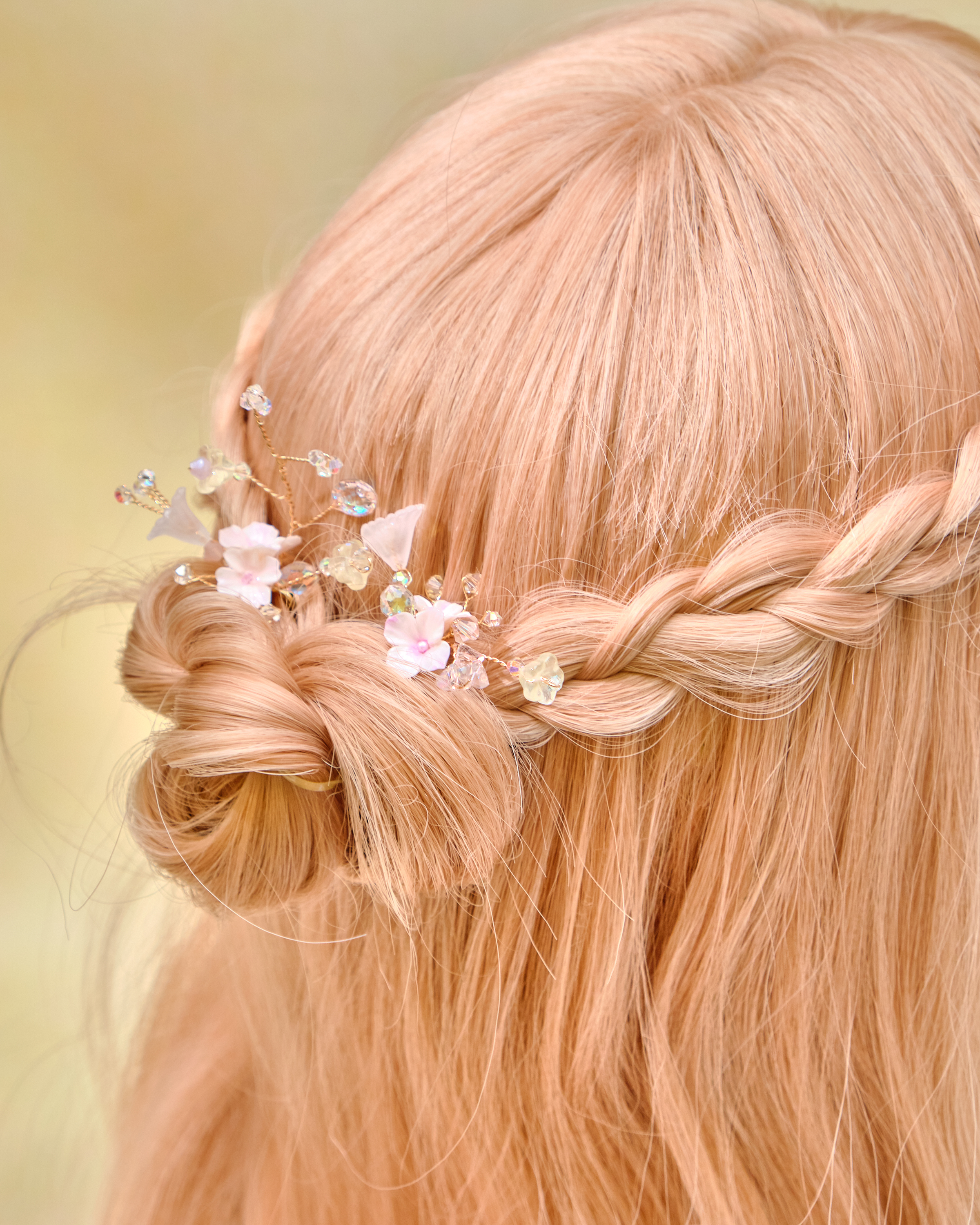 12718 Cute Flower Ball Double Hairpin Set
