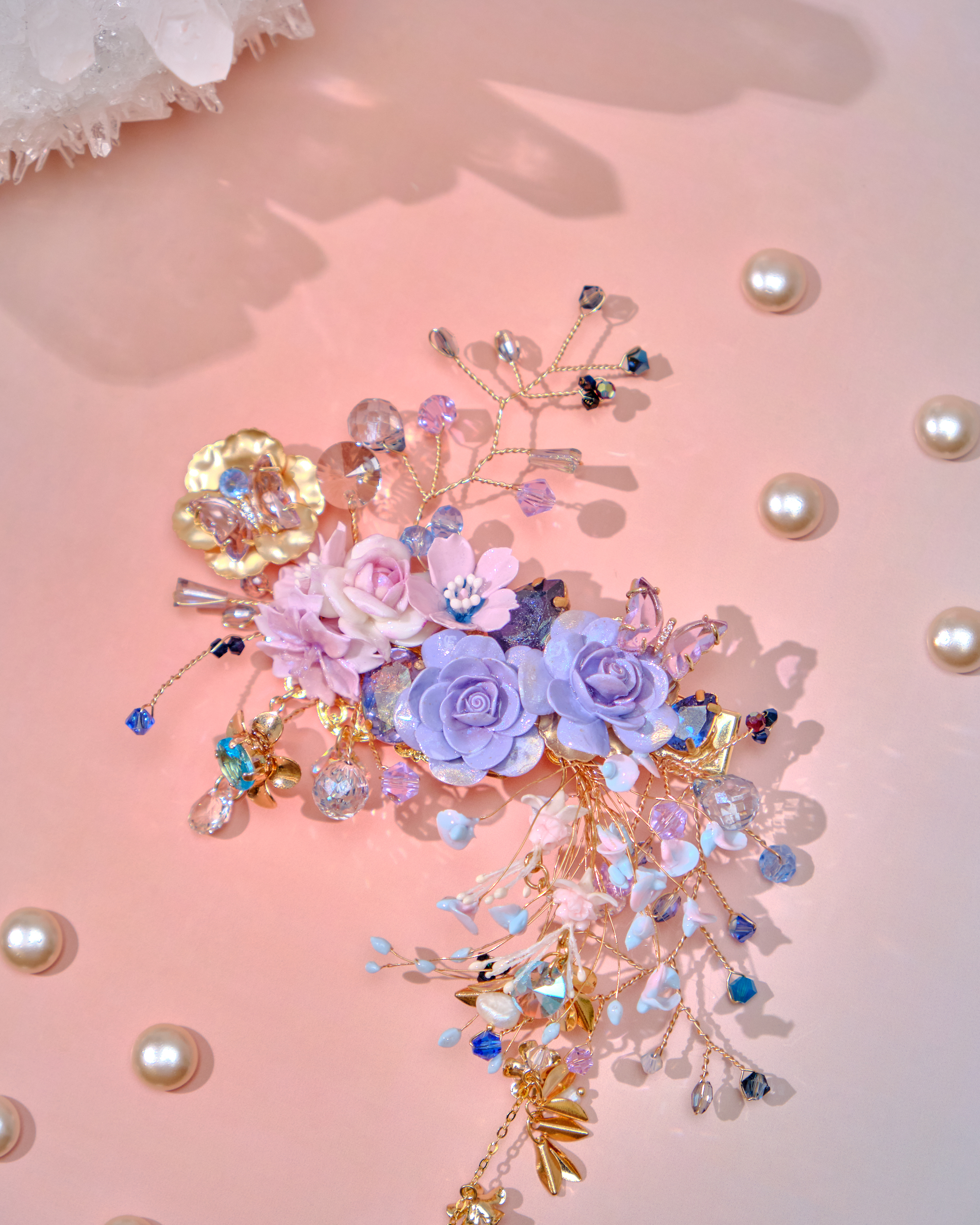 12710 Charming Flower Fairy Floral Design Duckbill Clip