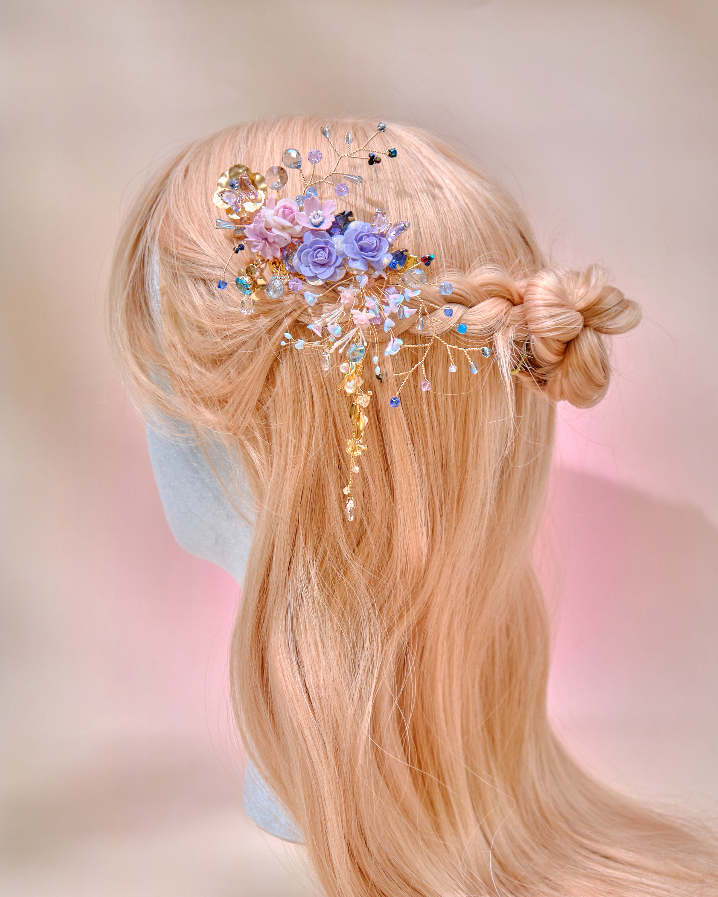 12710 Charming Flower Fairy Floral Design Duckbill Clip