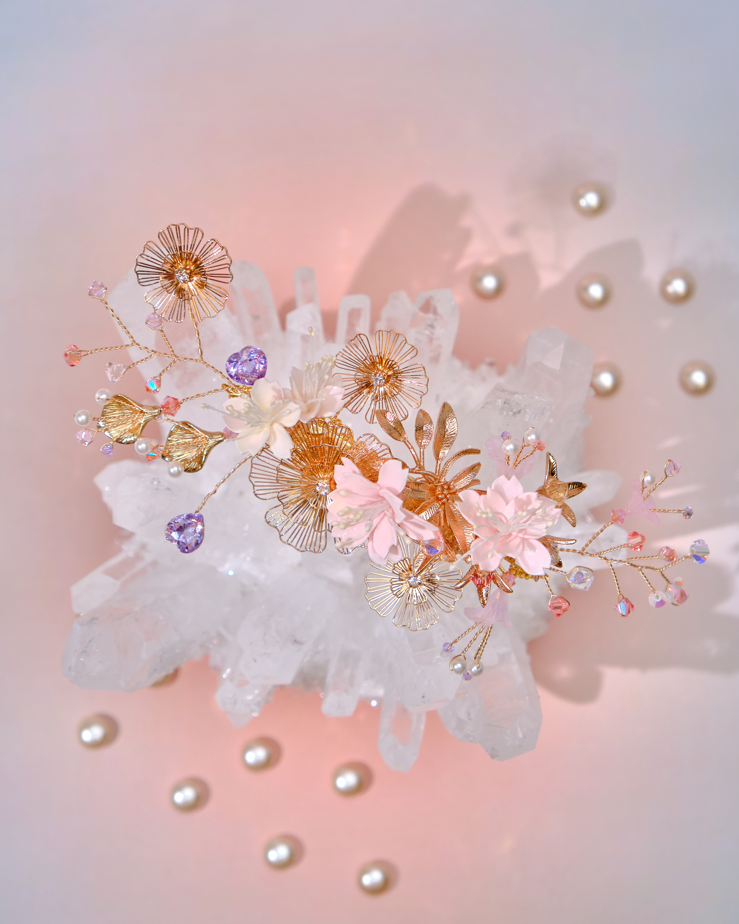 12709 Charming Flower Fairy Floral Design Duckbill Clip