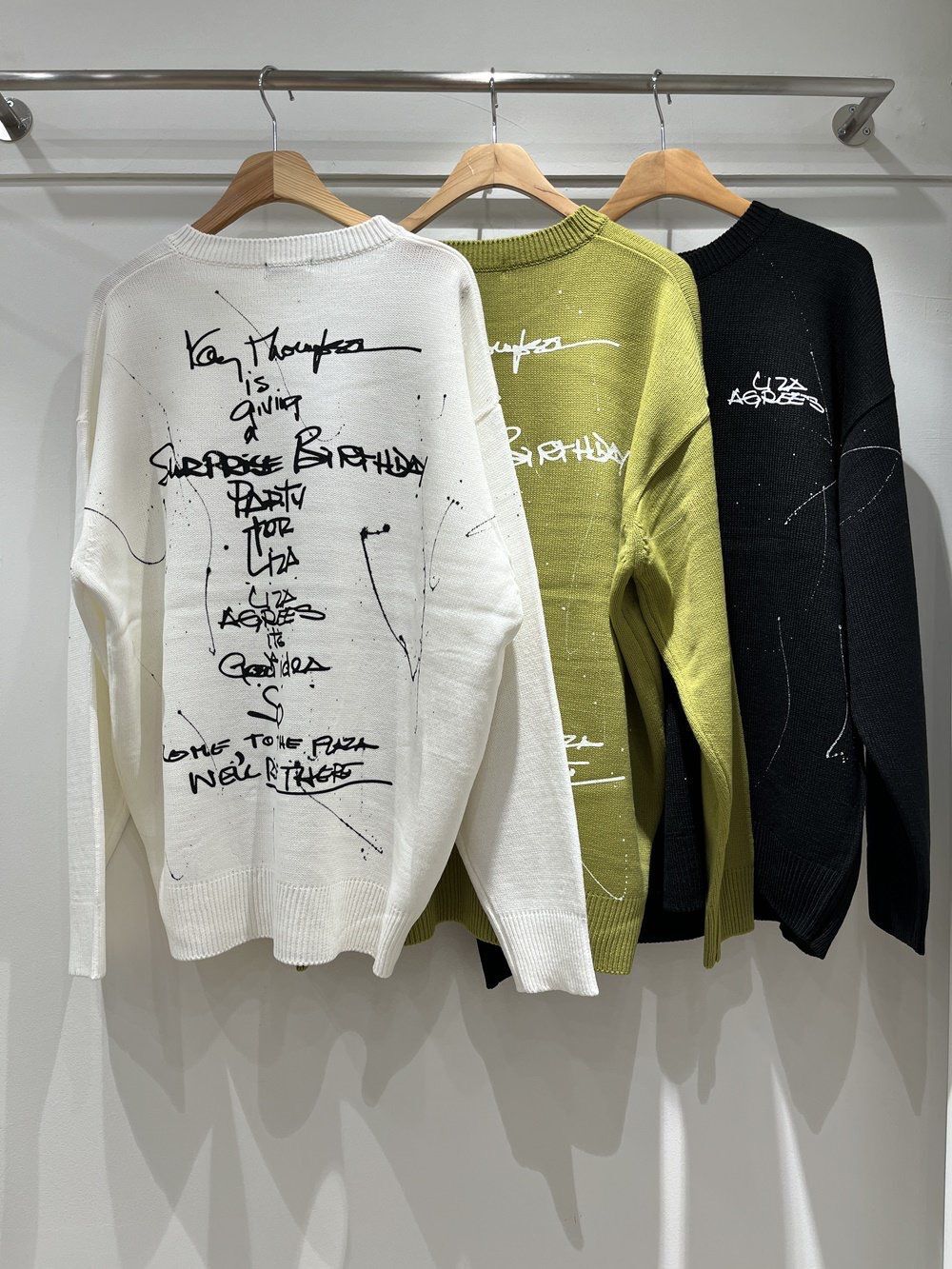 圓領英文字針織衫 10.GVTY-0233T