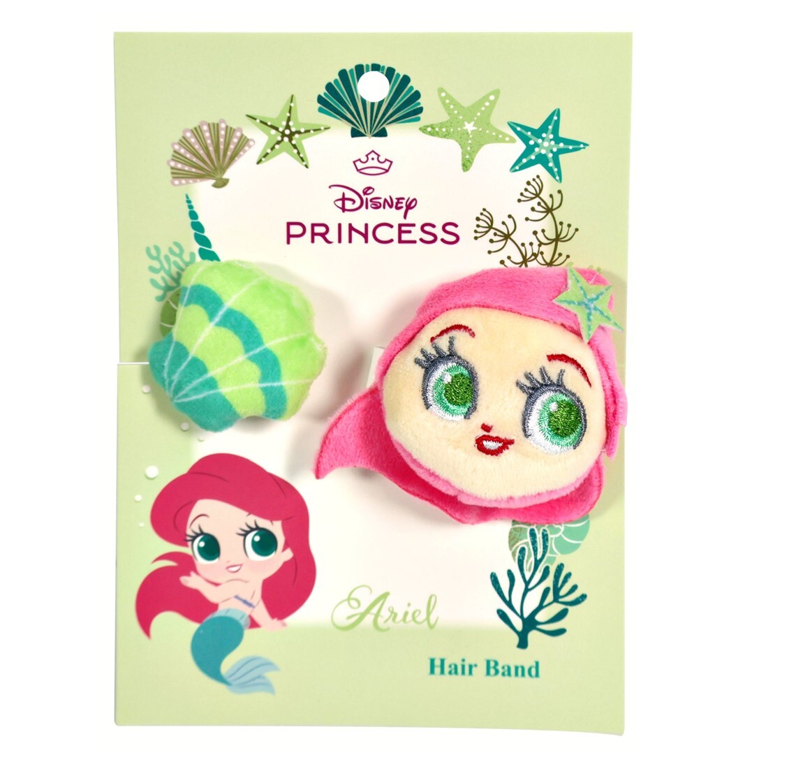 迪士尼公主 - 兒童髮飾 3D髮帶 毛絨頭 |美人魚