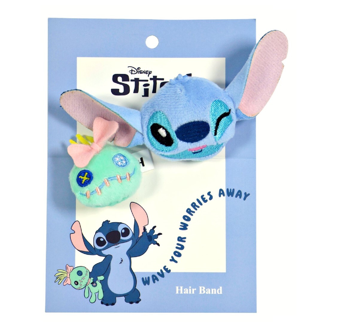 迪士尼史迪仔 - 兒童髮飾 3D髮帶 毛絨頭