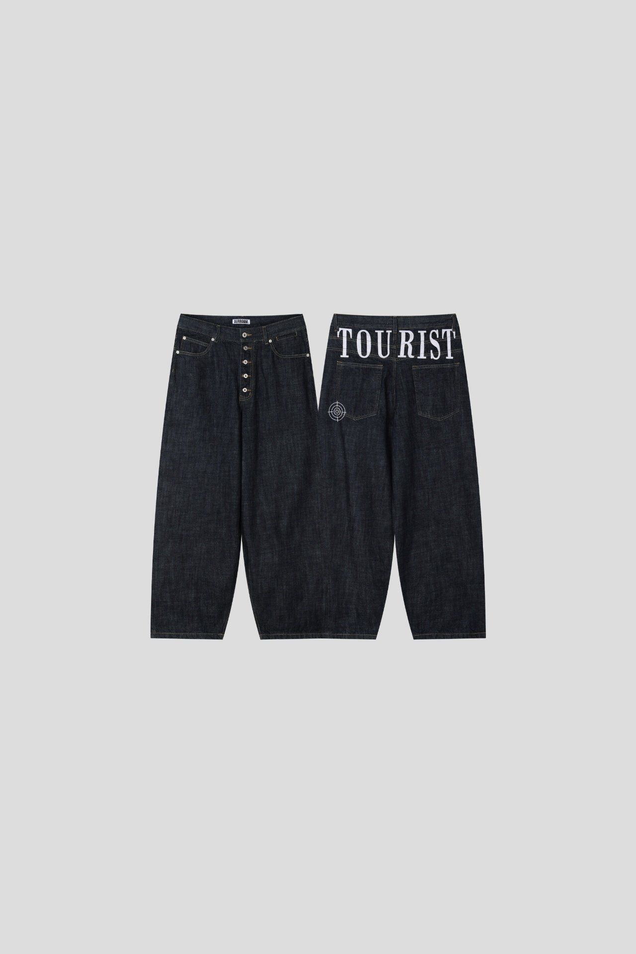 英文字鬆身牛仔褲 OUR ROOM-140P