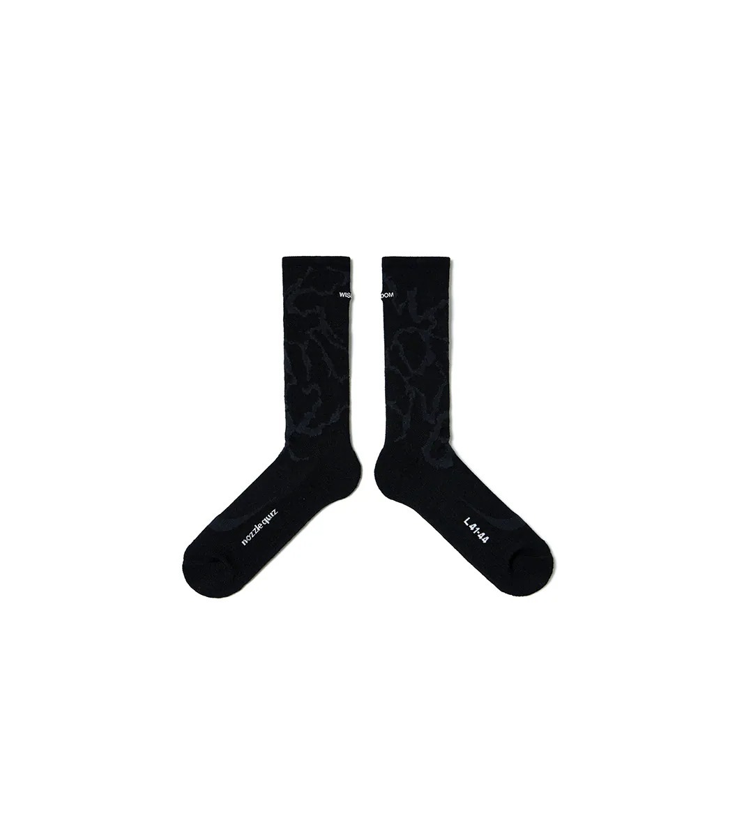 nozzle quiz®｜WISDOM® x nozzle quiz® Graphic Socks 高筒休閒襪 (Black)