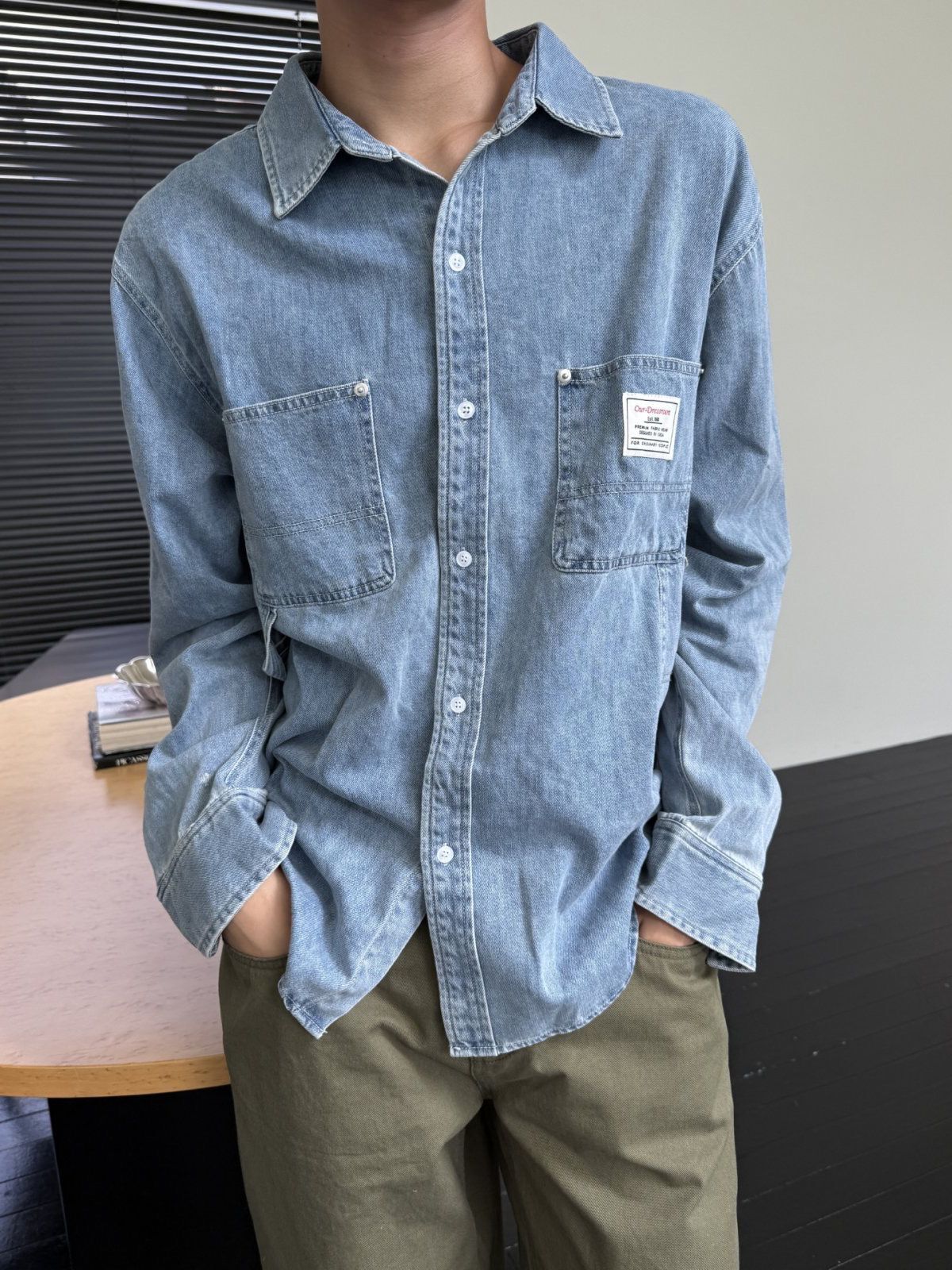 淨色長袖牛仔恤衫 OUR ROOM-143S