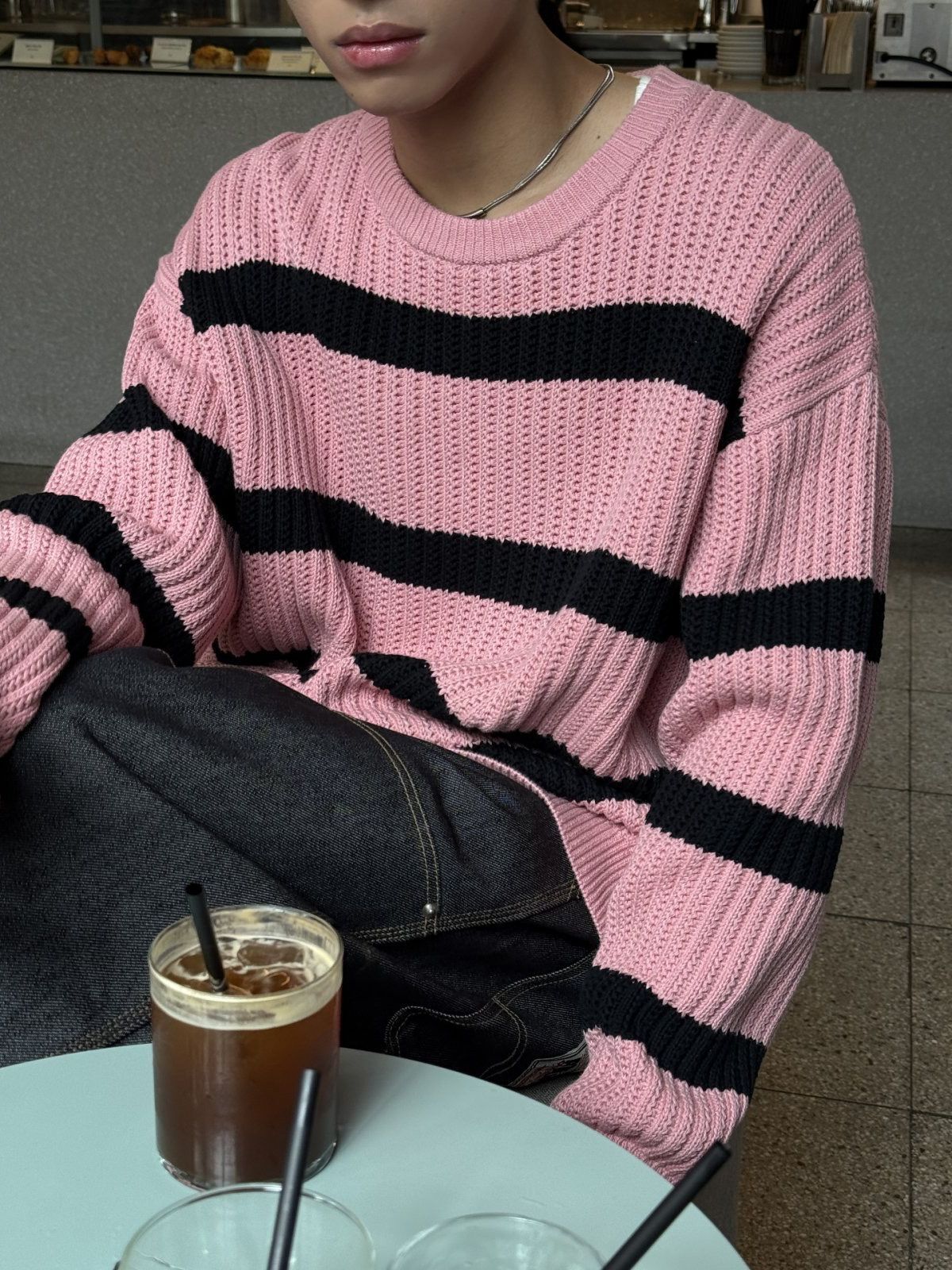 橫間長袖針織衫 OUR ROOM-145T