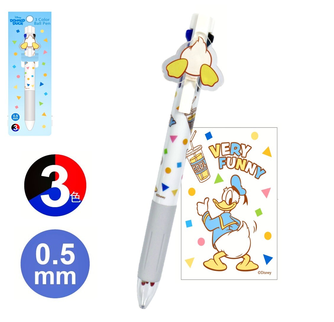 迪士尼唐老鴨 -三色原子筆 -0.5mm