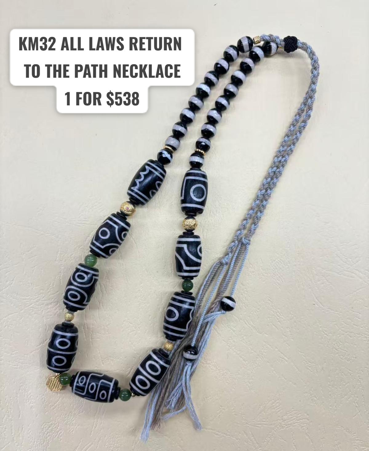 1 KM32 ALL LAWS RETURN TO THE PATH NECKLACE