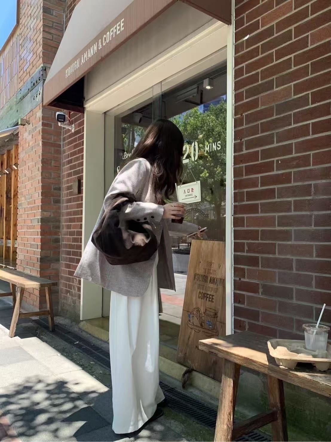 1167 初秋靜奢細條紋西外