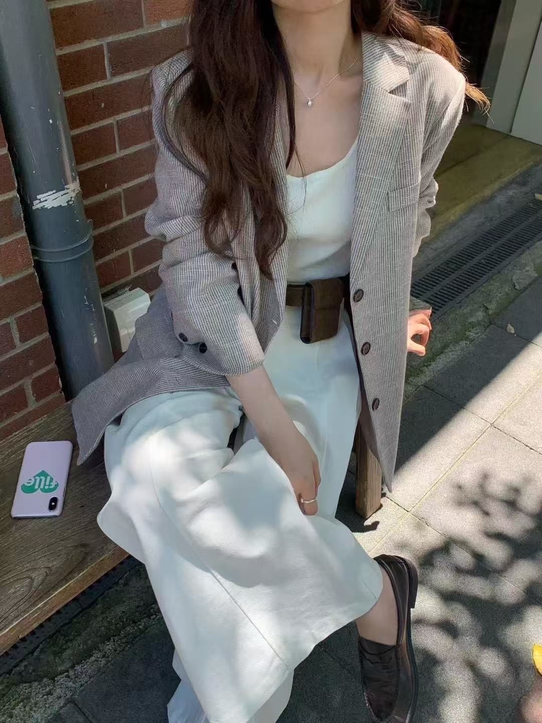 1167 初秋靜奢細條紋西外