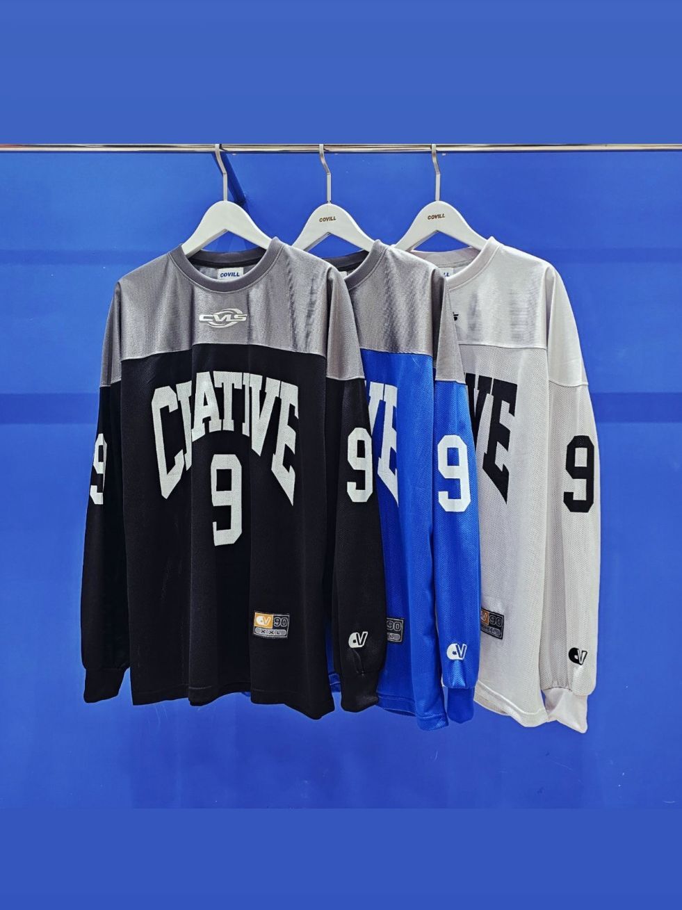 拼色數字長袖衫 COVILL-221T