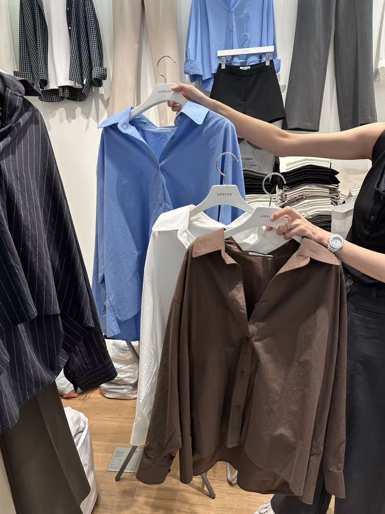 正韓秋冬挺版襯衫