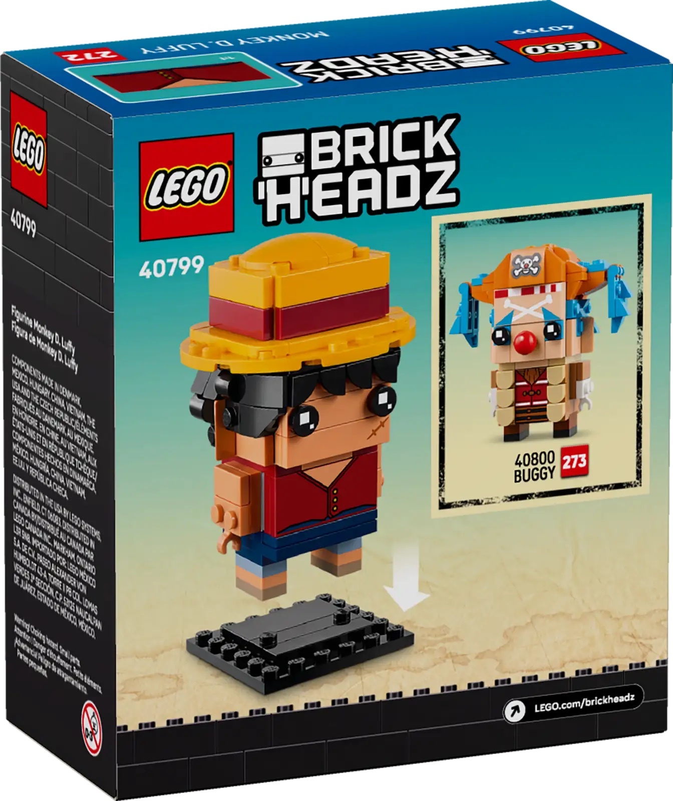 樂高 40799 蒙其．D．魯夫 ｜ LEGO BrickHeadz 系列 ｜ 飛米樂高專賣店
