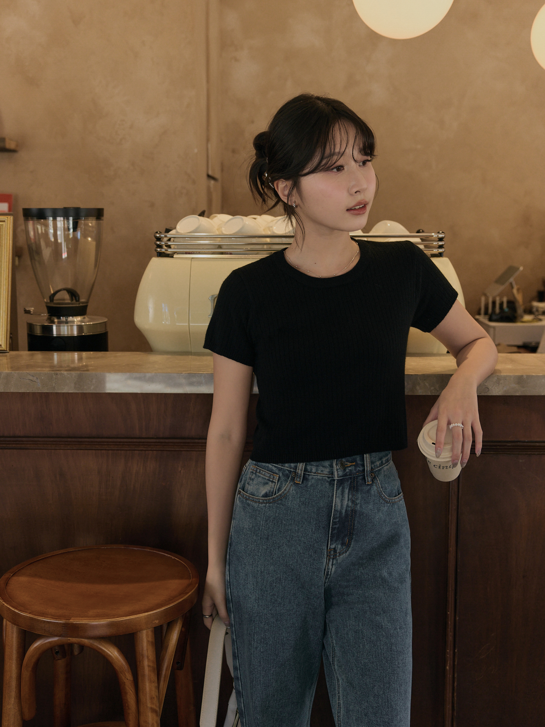 自訂 親膚圓領針織tee