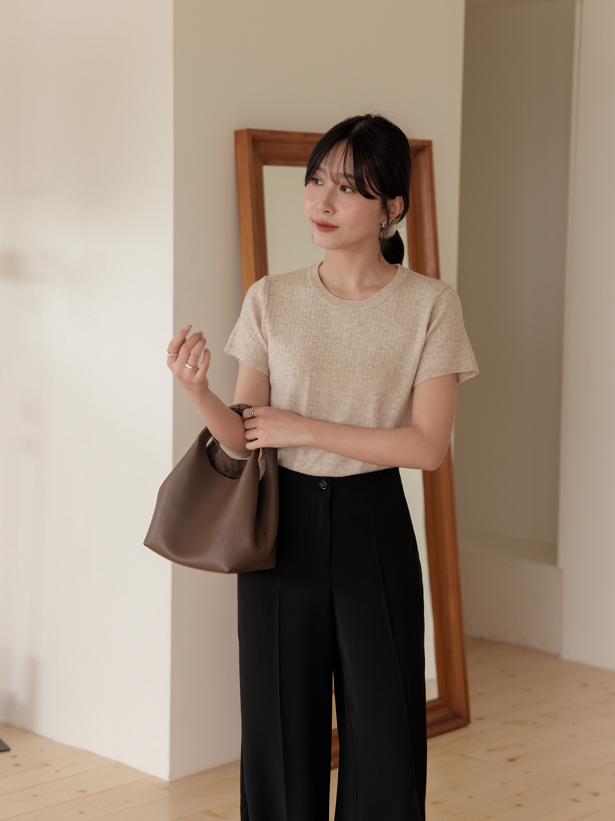 自訂 親膚圓領針織tee