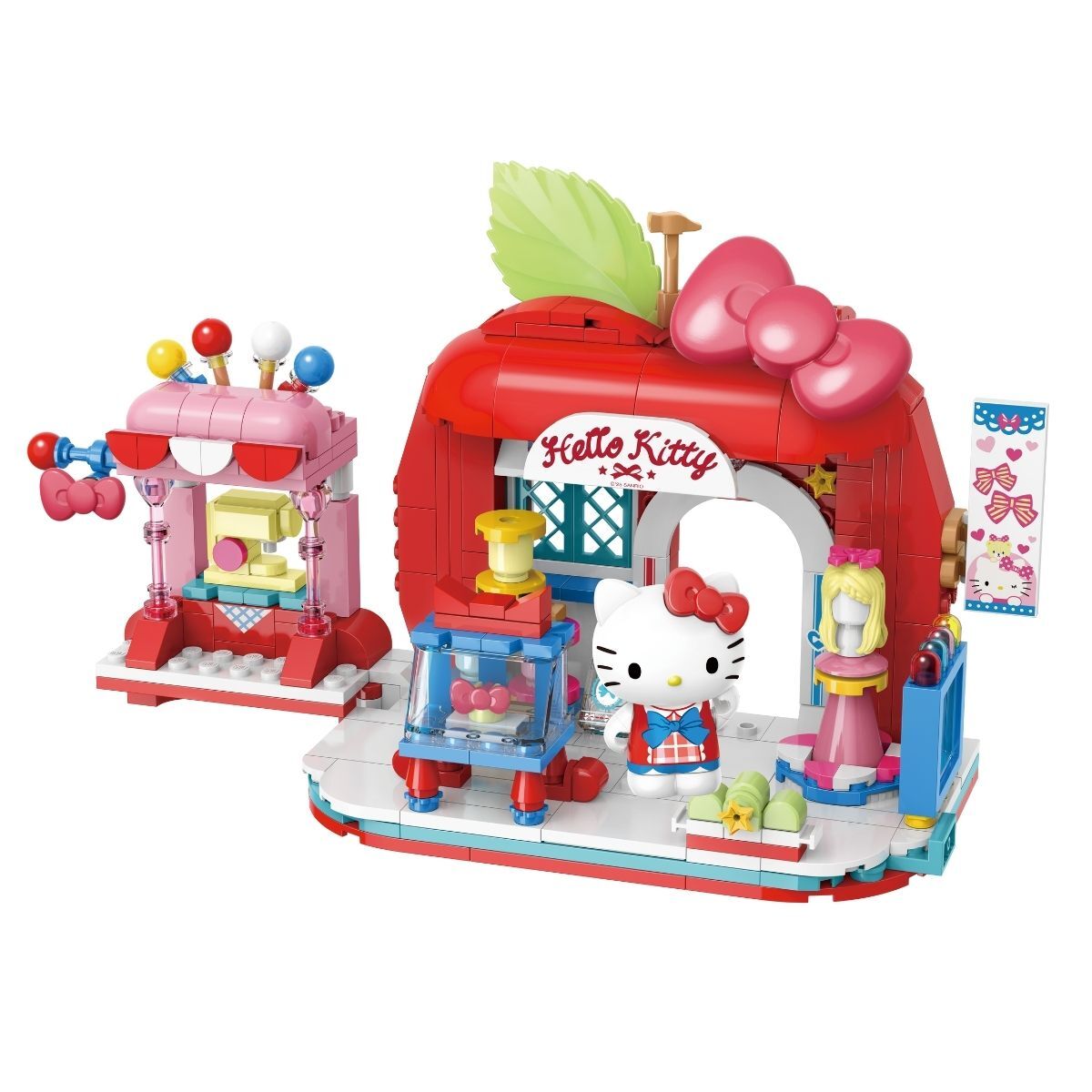 Hello Kitty 紅蘋果蝴蝶結工作坊造型積木
