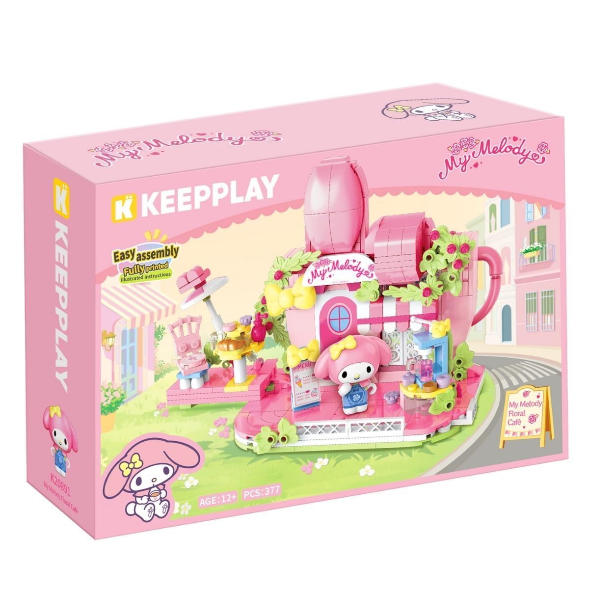 My Melody 粉紅休閒咖啡館造型積木