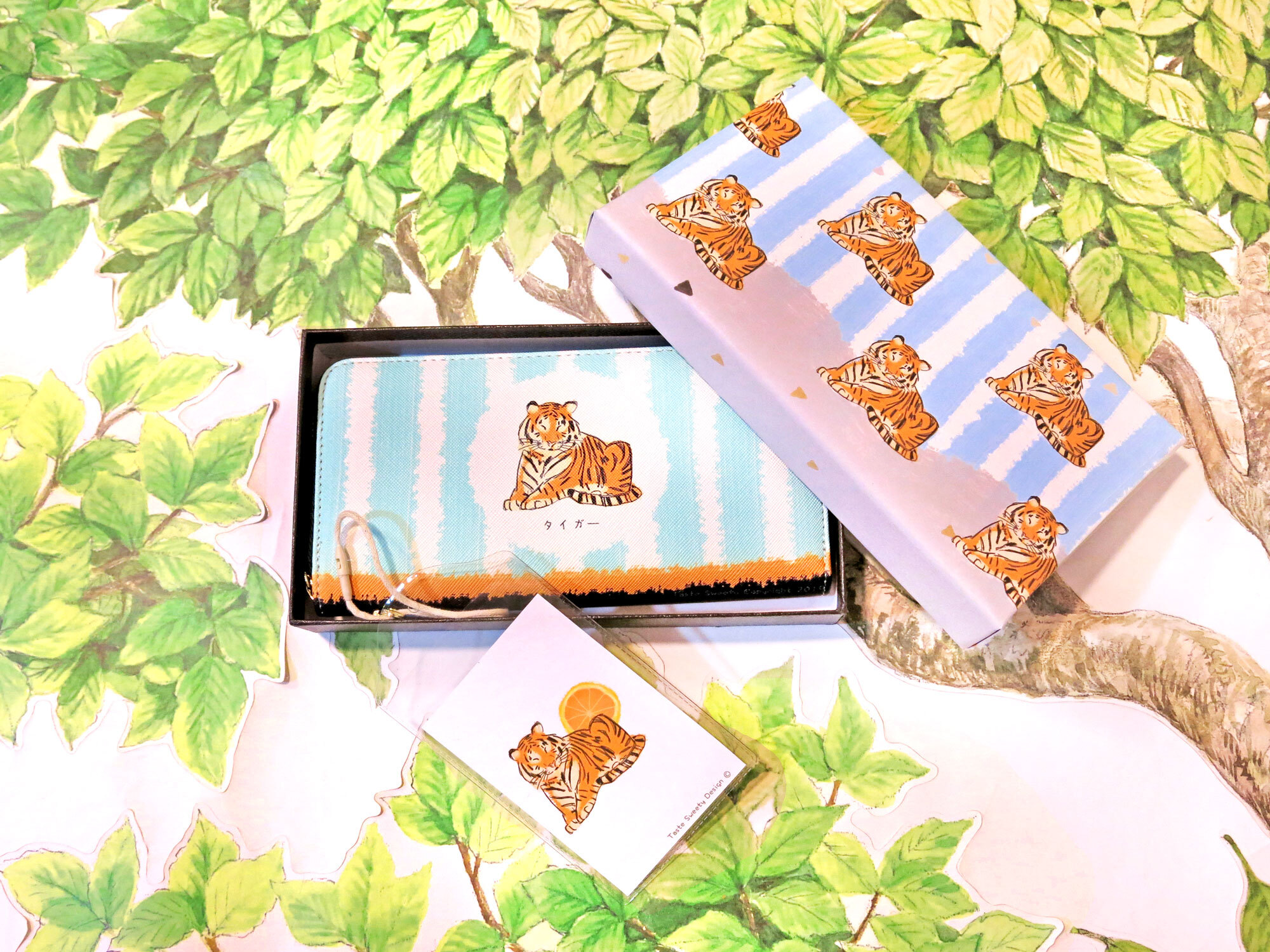 慵懶橘虎條紋長夾