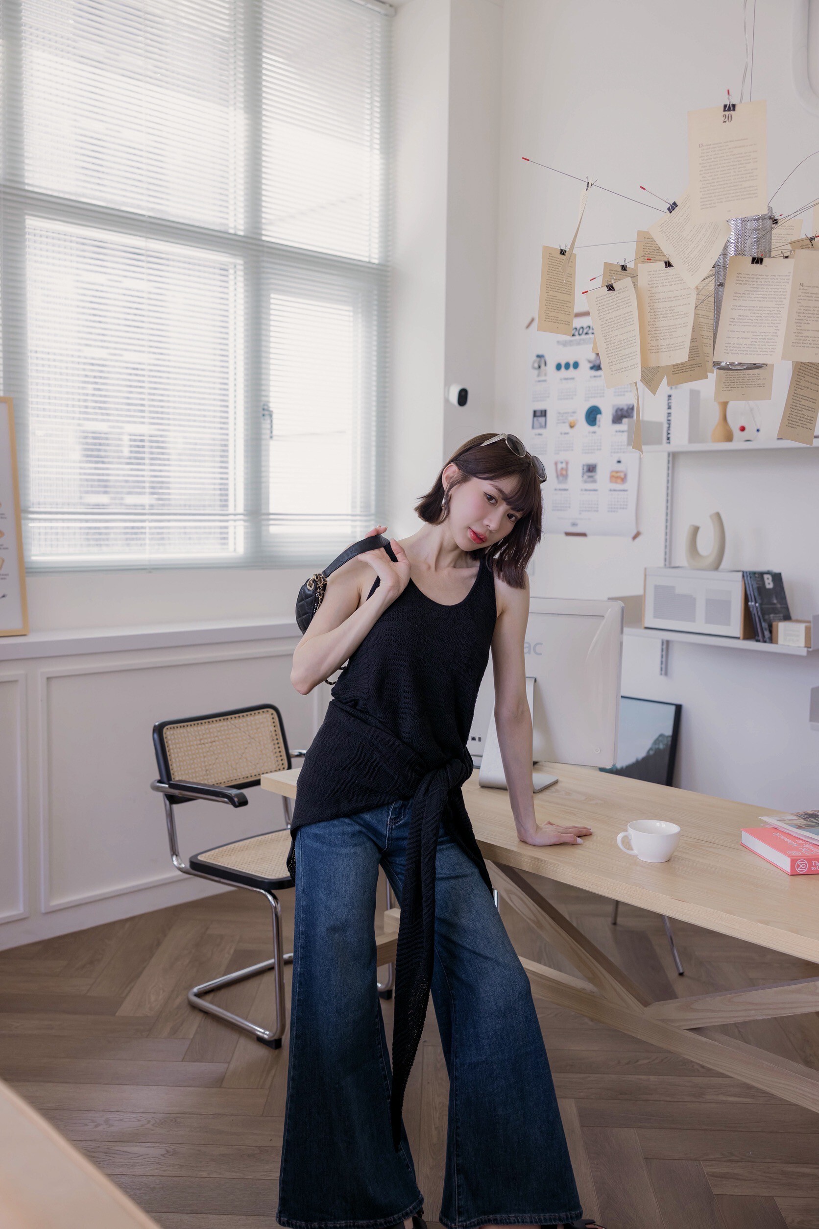 （現貨）#X12 高質感亞麻鉤織背心(黑/杏/灰綠)