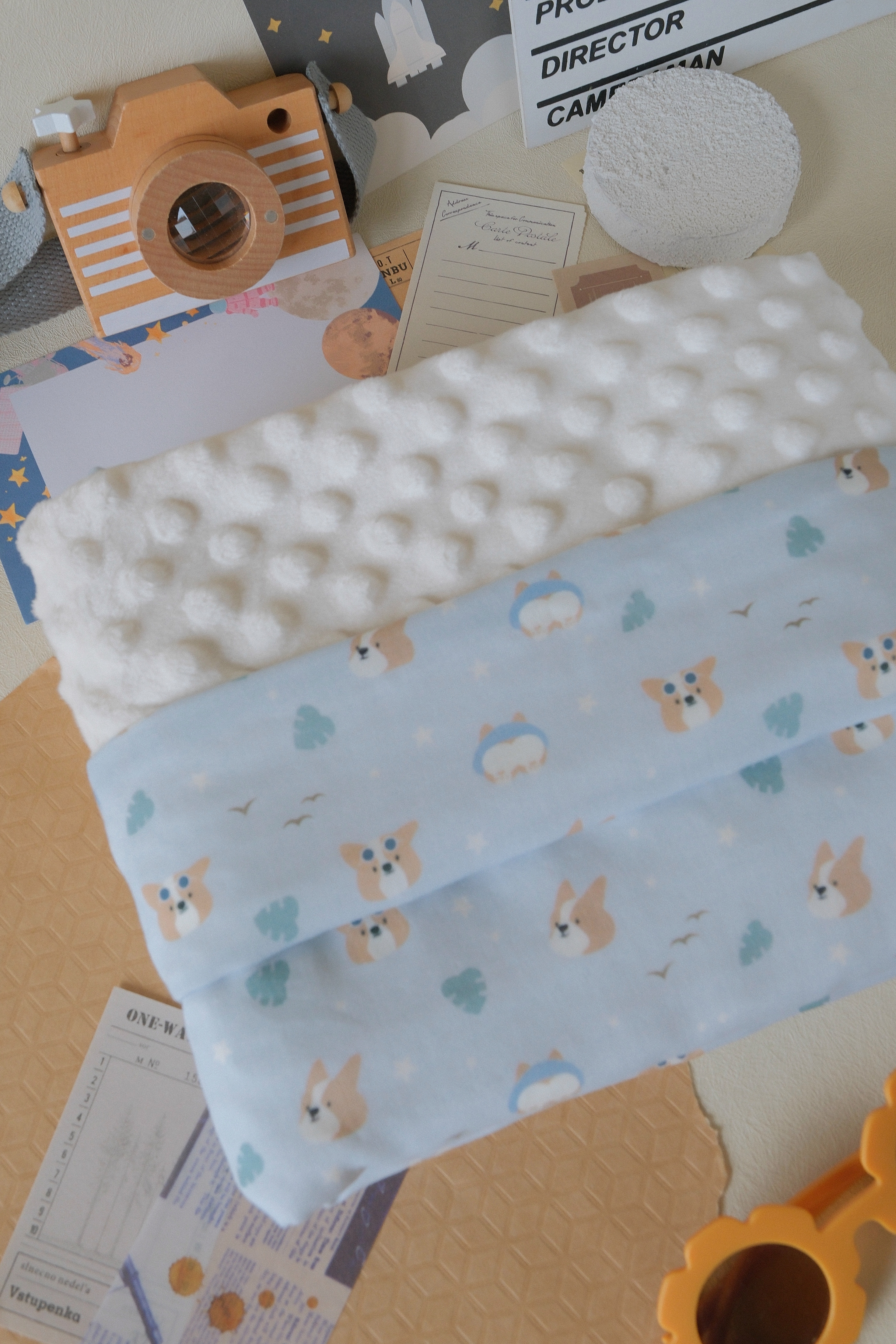 Hi Y.P store-舒眠毯-獨家設計款-柯基夏日誌