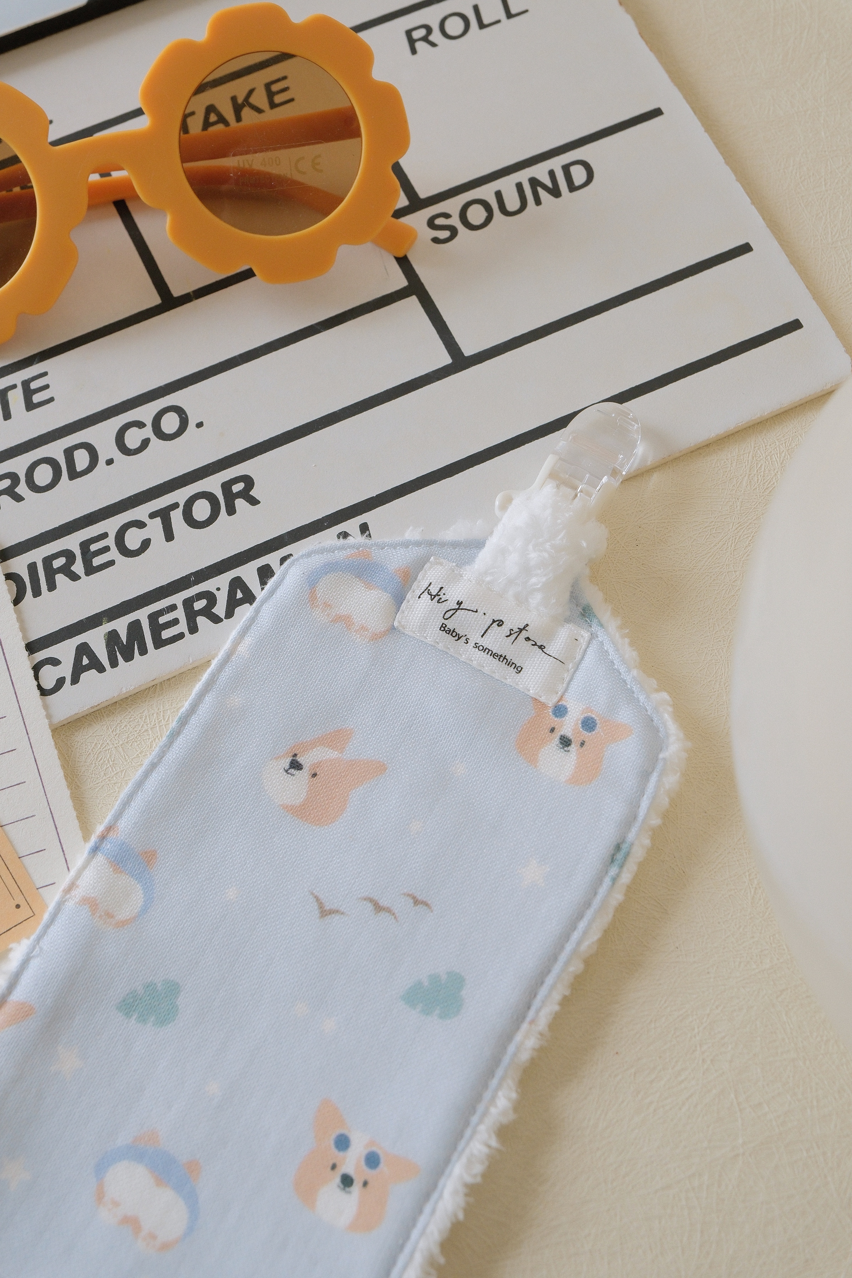 Hi Y.P store-手作手帕夾-獨家設計款-柯基夏日誌